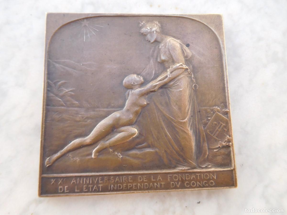 Medallas tem&aacute;ticas: Medalla de bronce Charles Samuel. XX anniversaire etat du Congo. Paul Fisch
