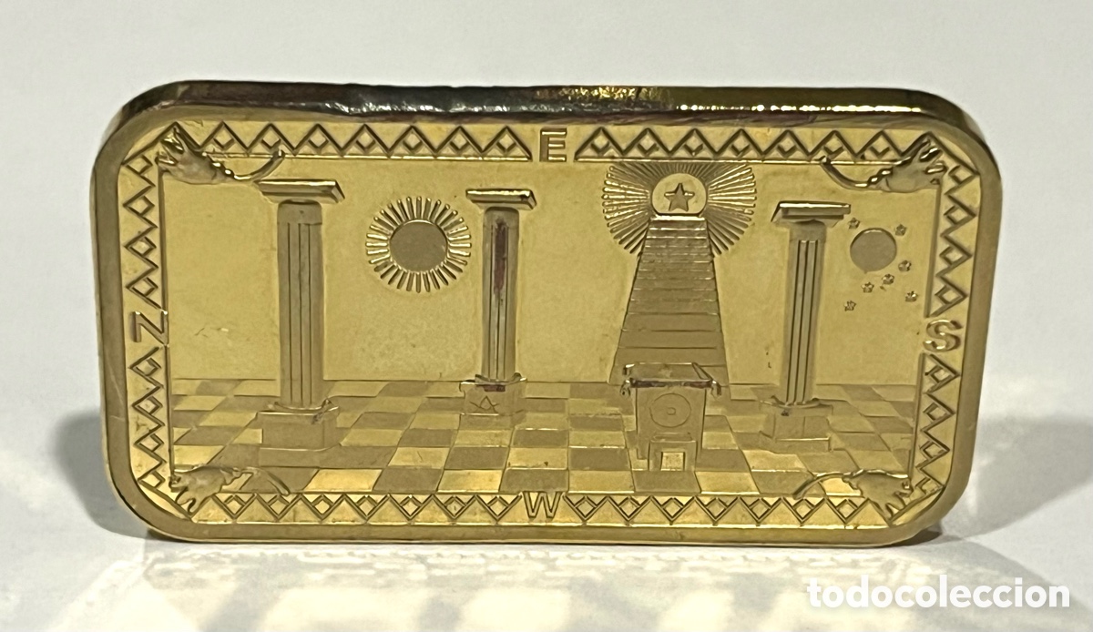 Medallas tem&aacute;ticas: LINGOTE ORO 24K, SIMBOLOS MASONICOS TEMPLARIOS, EDICION LIMITADA Y NUMERADA