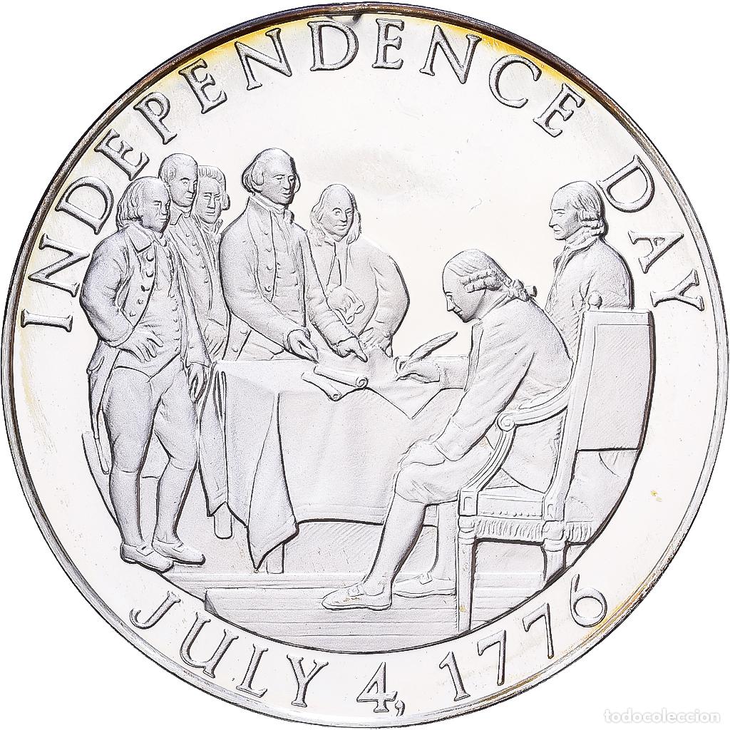 Medallas tem&aacute;ticas: [#1215605] Estados Unidos, medalla, Independance Day, Bicentennial Day, 1976, Plata, SC+