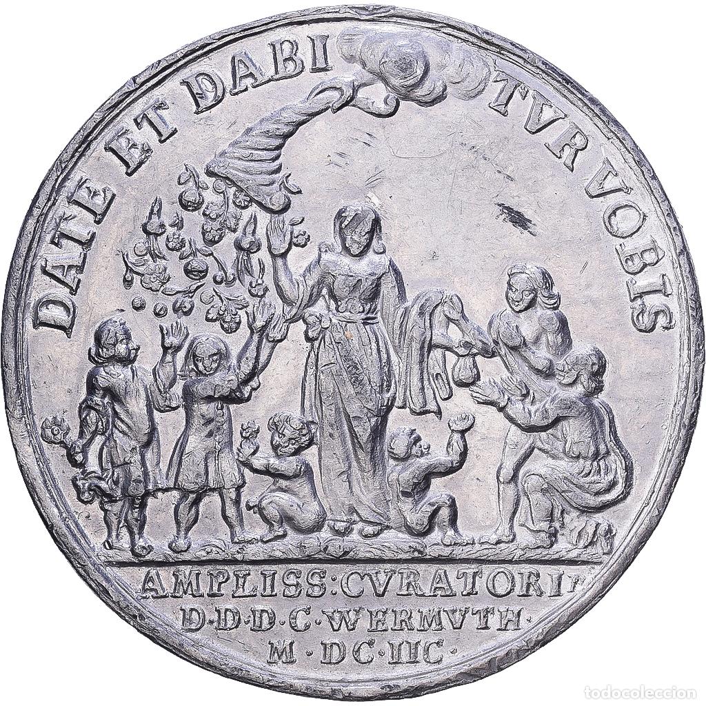Medallas tem&aacute;ticas: [#1215643] Alemania, medalla, Date et Dabitur Vobis, 1698, Hojalata, Wermuth, Clich&eacute;