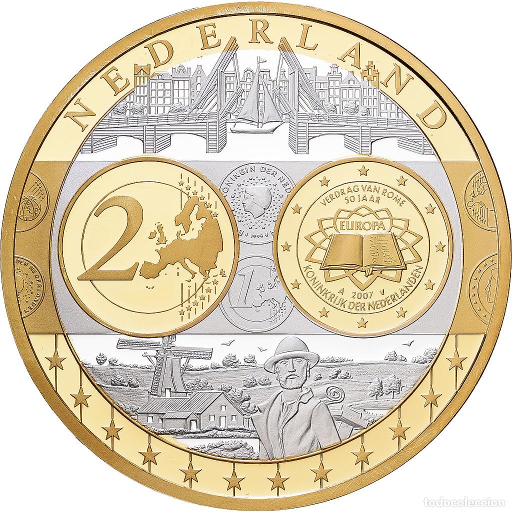 Medallas tem&aacute;ticas: [#1216430] Pa&iacute;ses Bajos, medalla, Europa, Plata, FDC