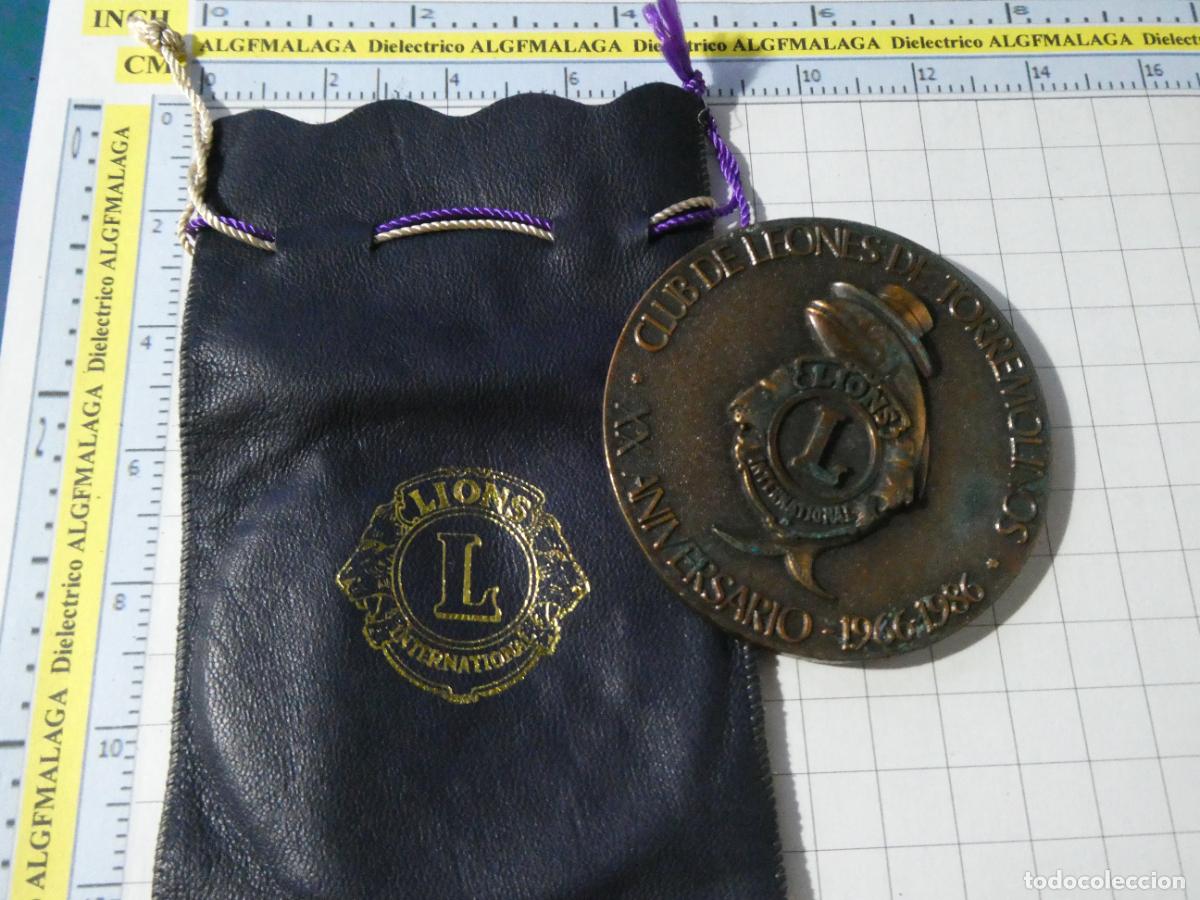 Medallas tem&aacute;ticas: MEDALLA MEDALL&Oacute;N DEL CLUB DE LEONES. LIONS INTERNATIONAL. TORREMOLINOS M&Aacute;LAGA 1987 1986 110GR