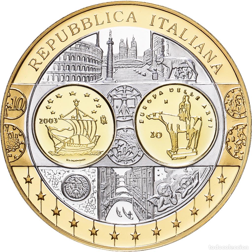 Medallas tem&aacute;ticas: [#1216434] Italia, medalla, Europa, Plata, FDC