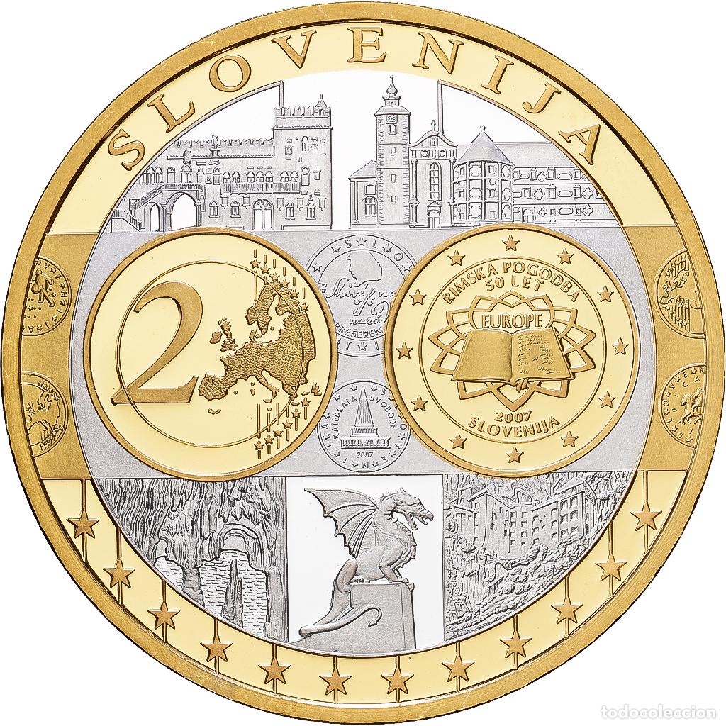 Medallas tem&aacute;ticas: [#1216432] Eslovenia, medalla, Europa, Plata, FDC
