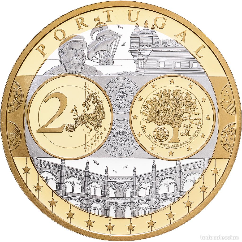 Medallas tem&aacute;ticas: [#1216437] Portugal, medalla, Europa, Plata, FDC