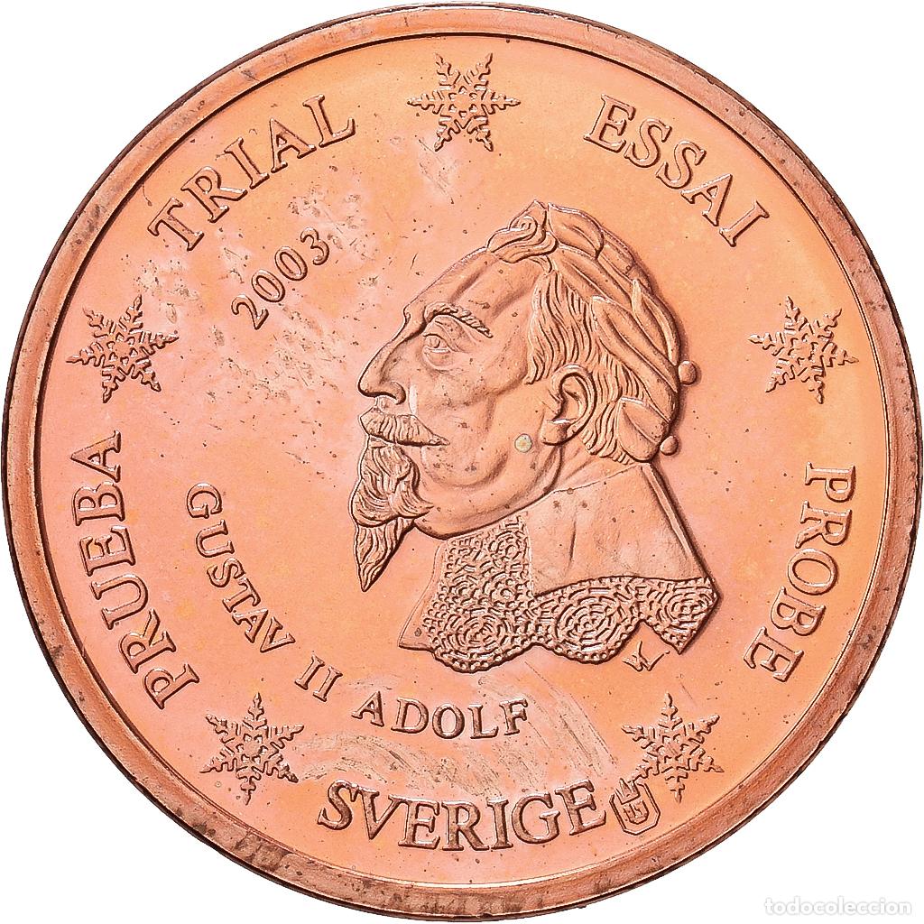 Medallas tem&aacute;ticas: [#1216168] Suecia, medalla, 1 C, Essai Trial, 2003, Cobre, Gustav II, SC