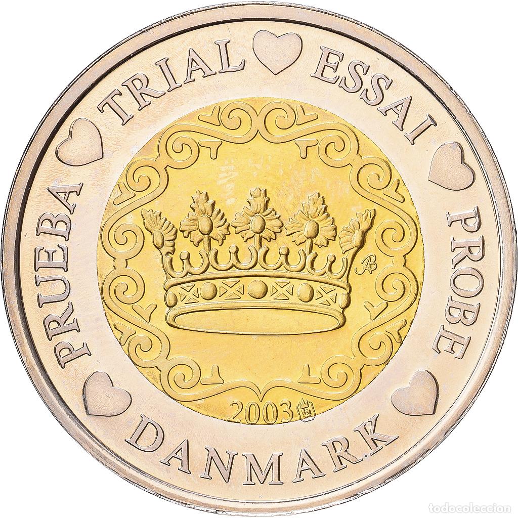 Medallas tem&aacute;ticas: [#1216173] Dinamarca, medalla, 2 E, Essai-Trial, 2003, Bimet&aacute;lico, SC