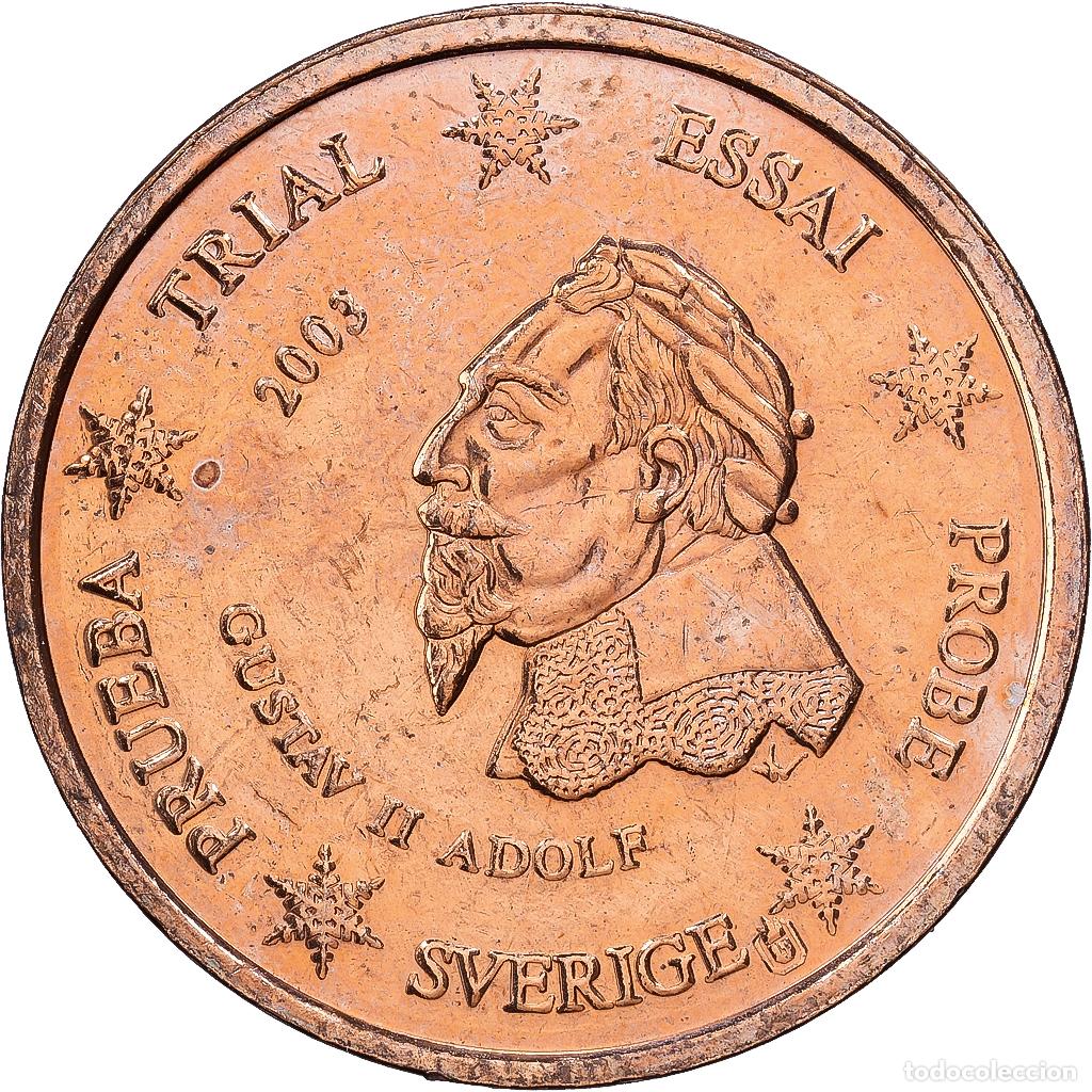 Medallas tem&aacute;ticas: [#1216361] Suecia, medalla, 5 C, Essai-Trial, 2003, Cobre, Gustav II, EBC
