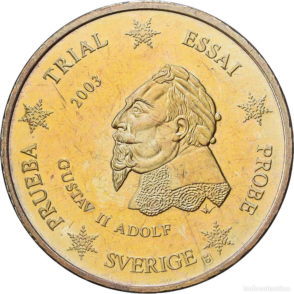 Medallas tem&aacute;ticas: [#1216358] Suecia, medalla, 50 C, Essai Trial, 2003, Cobre - n&iacute;quel dorado, Gustav II, SC