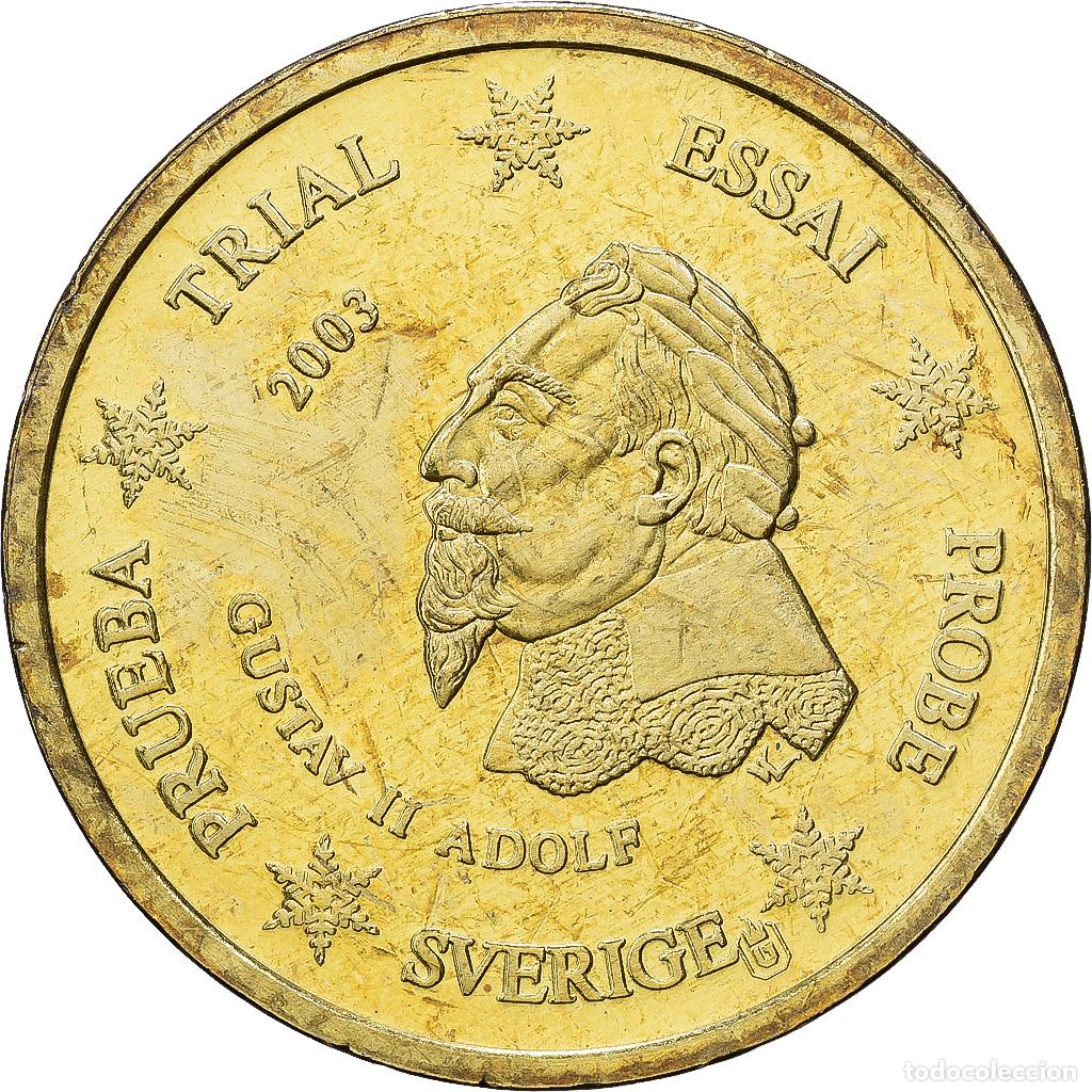 Medallas tem&aacute;ticas: [#1216360] Suecia, medalla, 10 C, Essai-Trial, 2003, Cobre - n&iacute;quel dorado, Gustav II, EBC