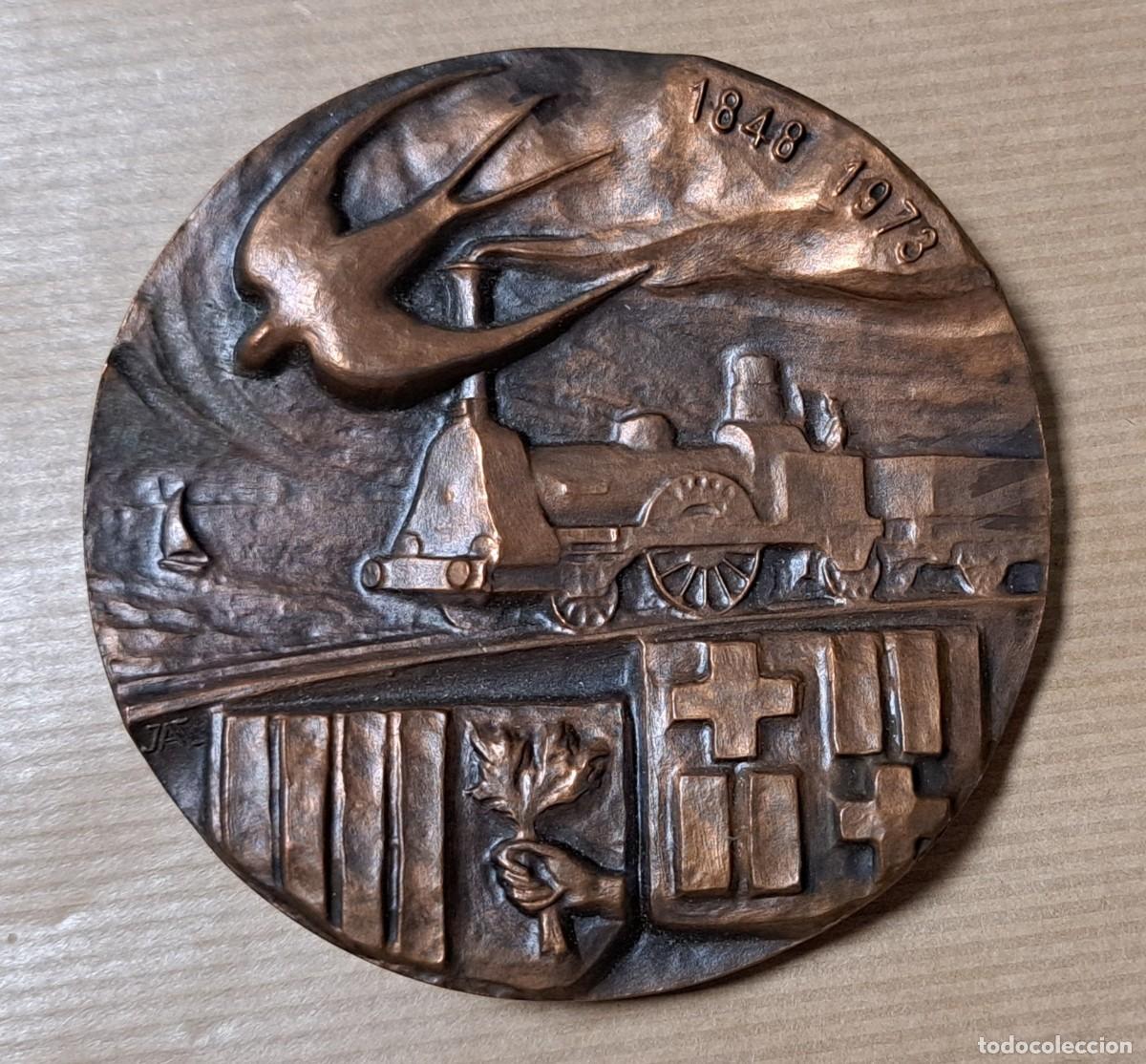 Medallas tem&aacute;ticas: Medalla conmemorativa 125.&ordm; aniversario ferrocarril Matar&oacute; Barcelona, 1848‑1973