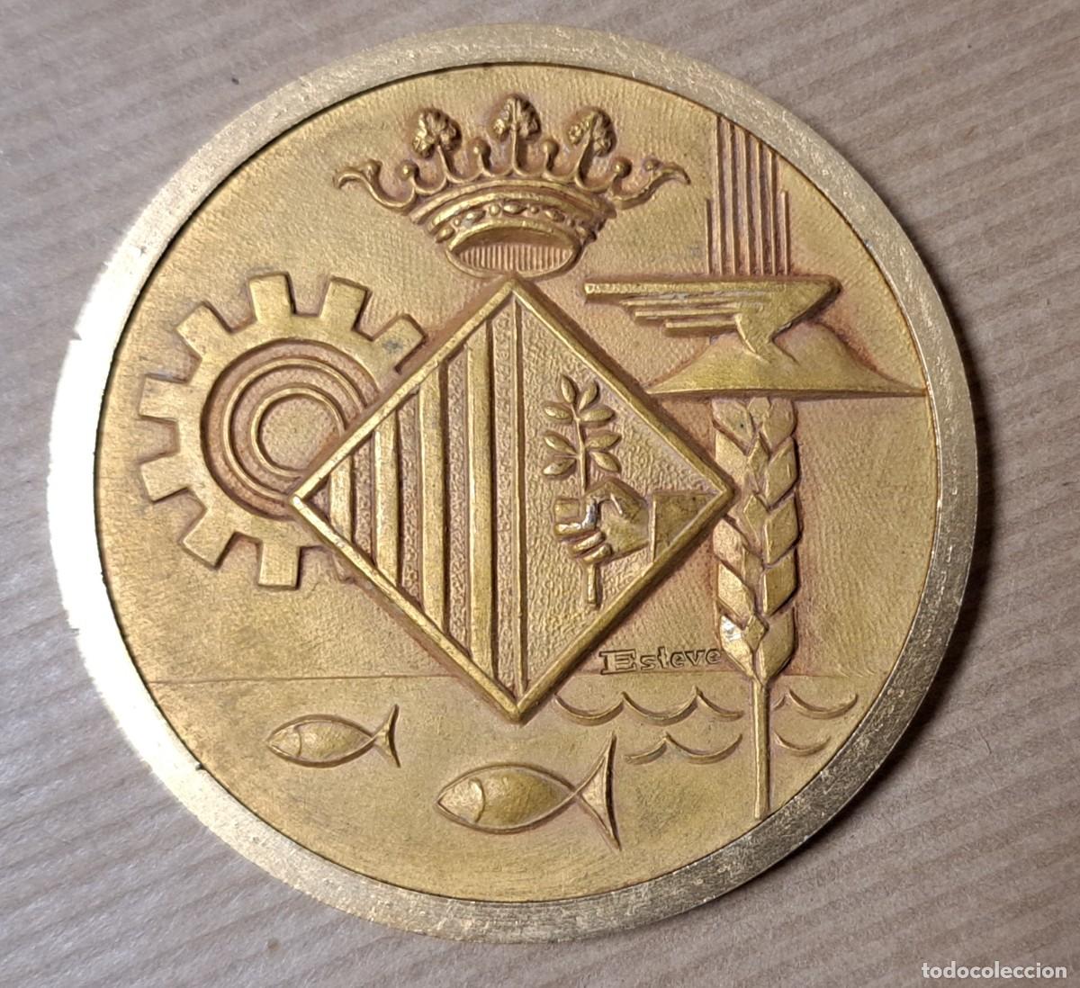 Medallas tem&aacute;ticas: Fira de Matar&oacute; i el Maresme 1974 en bronce (5,5 cm, firmada Esteve)