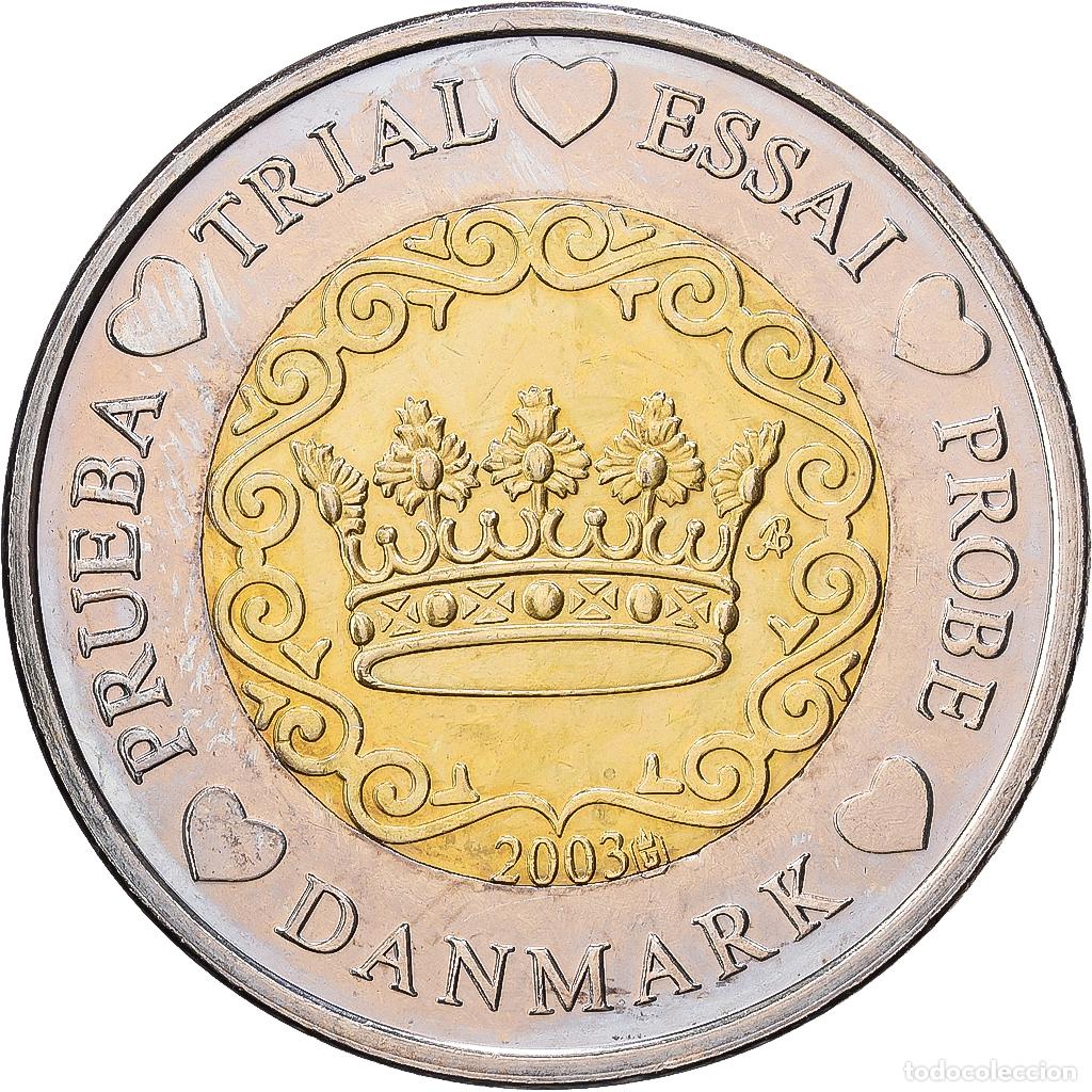 Medallas tem&aacute;ticas: [#1216348] Dinamarca, medalla, 2 E, Essai-Trial, 2003, Bimet&aacute;lico, SC