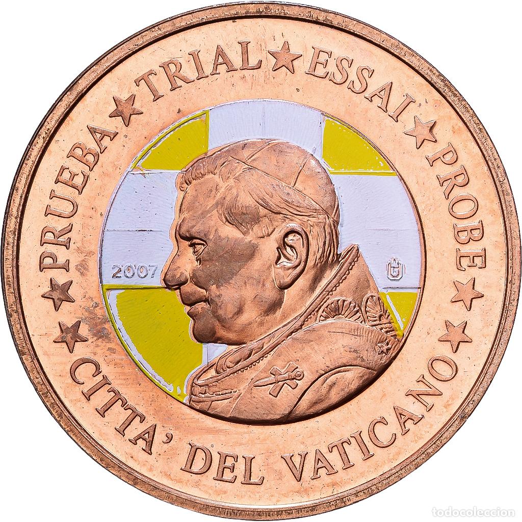 Medallas tem&aacute;ticas: [#1216795] CIUDAD DEL VATICANO, 5 Euro Cent, 5 C, Essai-Trial Benoit XVI, 2007, Cobre, SC