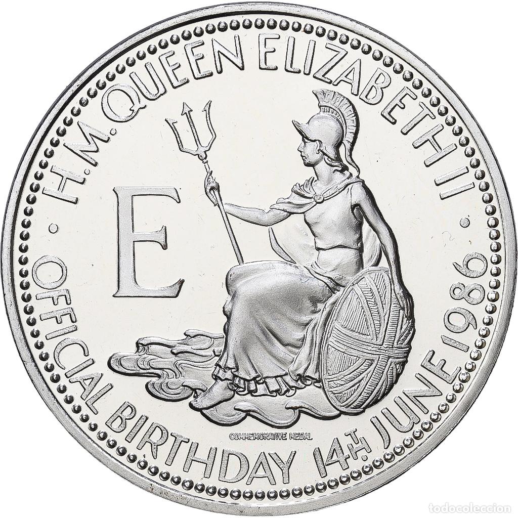 Medallas tem&aacute;ticas: [#1216747] Reino Unido, medalla, Queen Elizabeth II, 60th Birthday, 1986, Cupronickel, SC