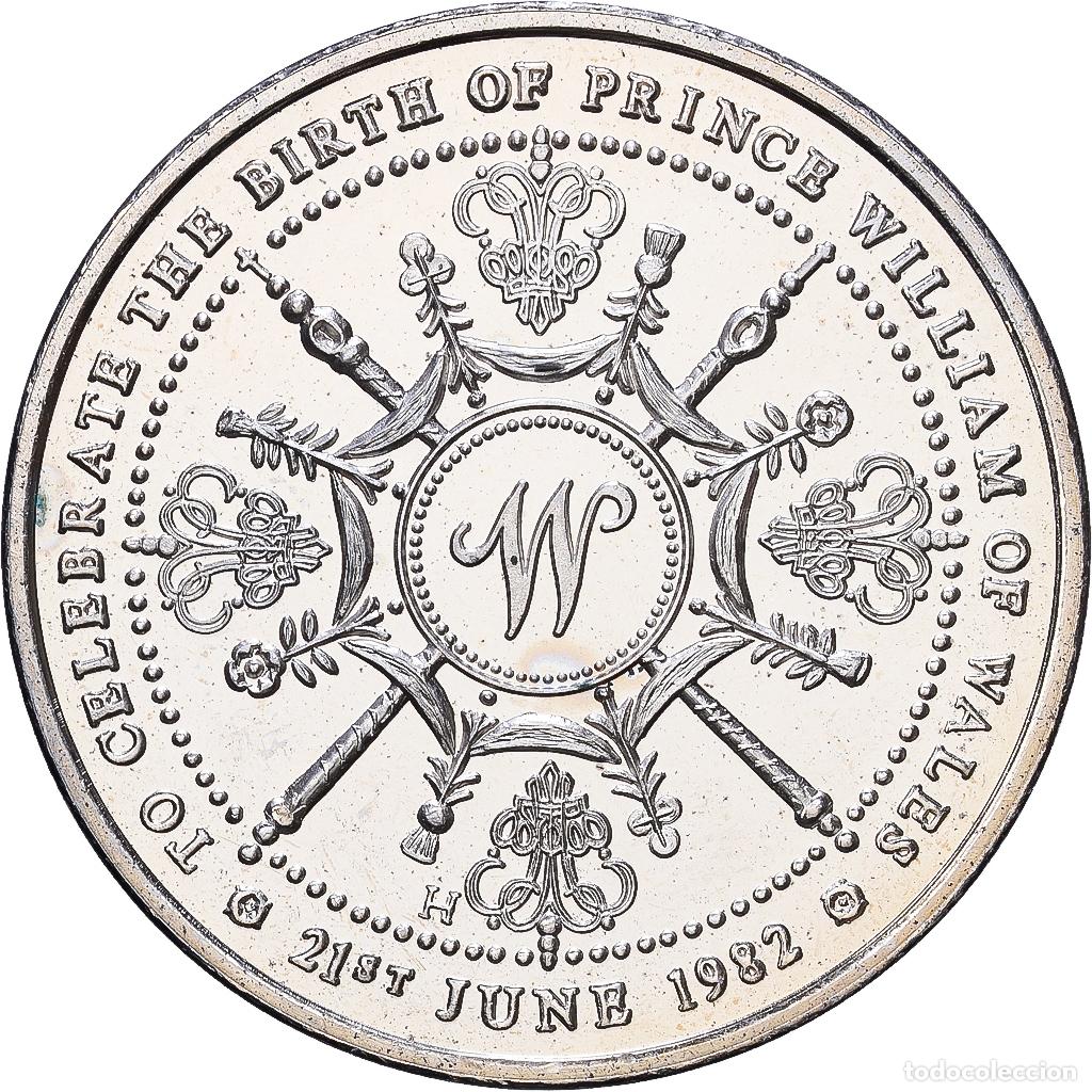 Medallas tem&aacute;ticas: [#1216749] Reino Unido, medalla, Prince of Wales 21st Birthday medallion, 1982, N&iacute;quel, SC