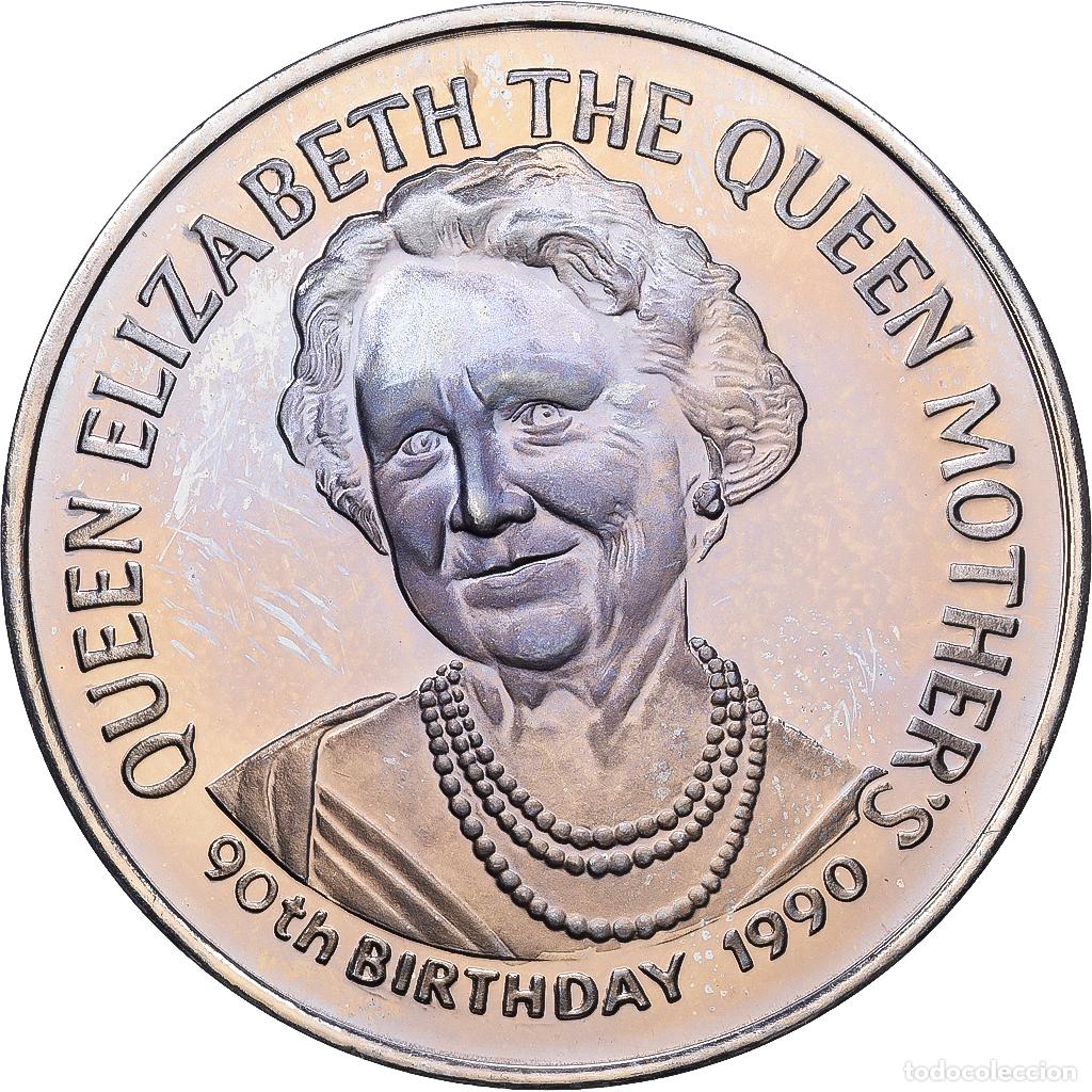 Medallas tem&aacute;ticas: [#1216750] Reino Unido, medalla, Queen Elizabeth II, 90th Birthday, 1990, Plata chapada en