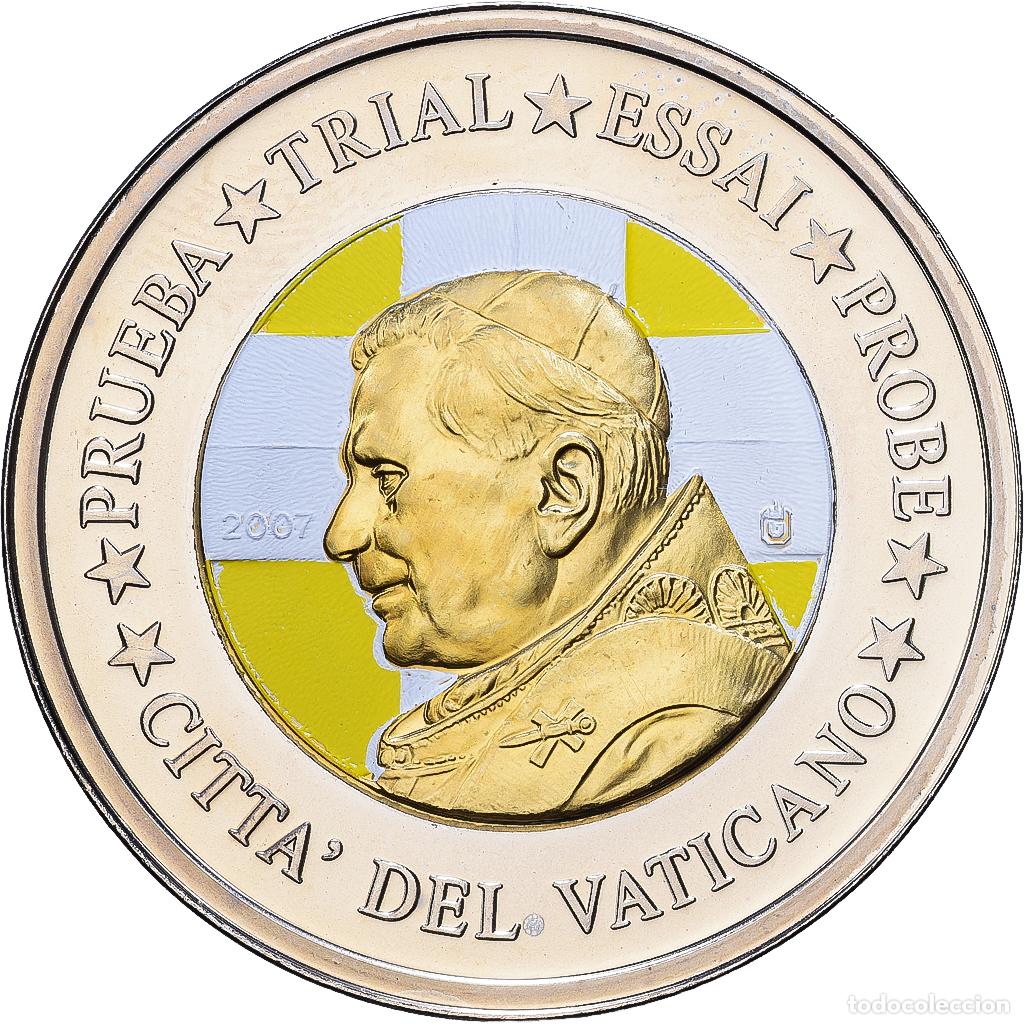 Medallas tem&aacute;ticas: [#1216789] CIUDAD DEL VATICANO, medalla, 2 E, Essai-Trial Benoit XVI, 2007, Bimet&aacute;lico
