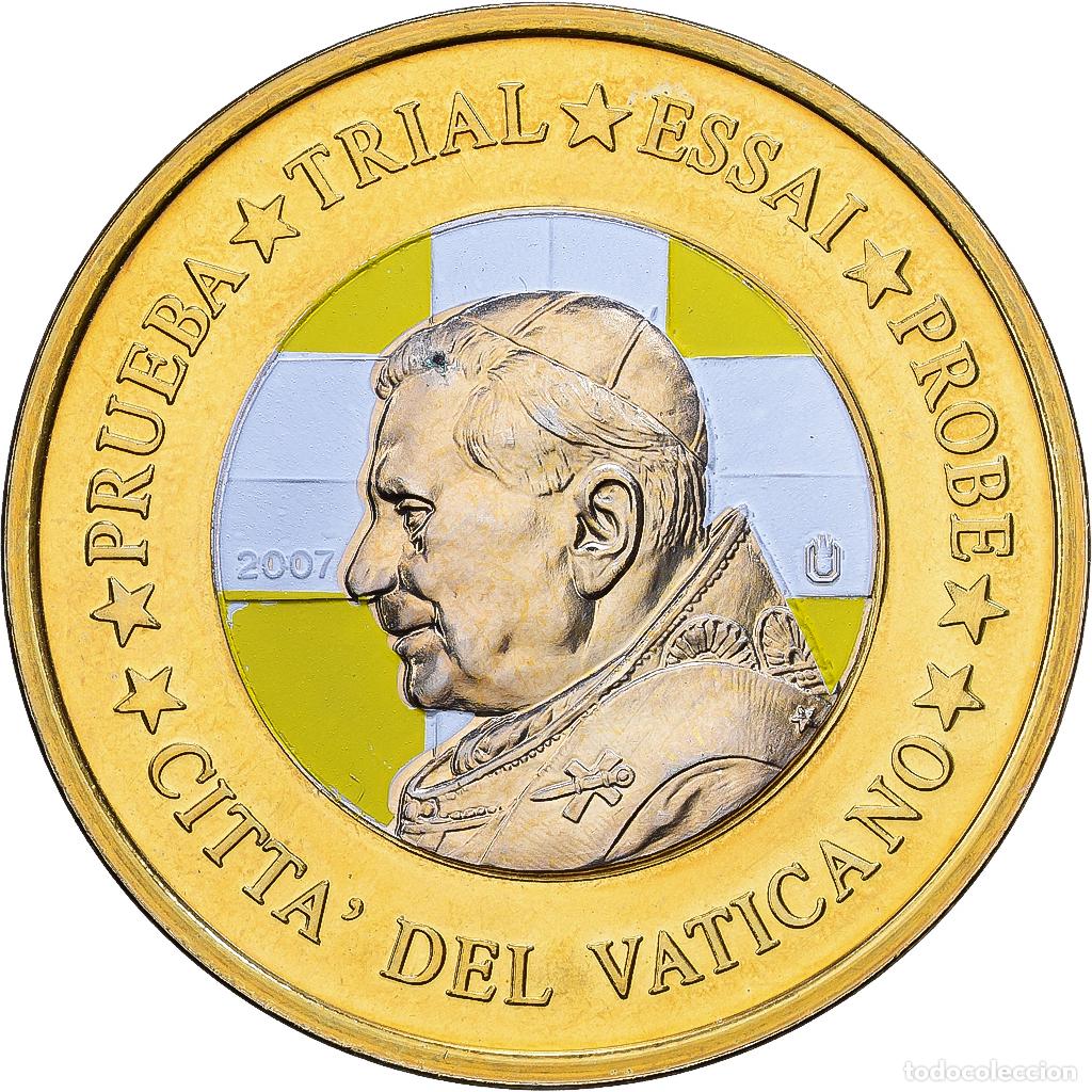 Medallas tem&aacute;ticas: [#1216790] CIUDAD DEL VATICANO, medalla, 1 E, Essai-Trial Benoit XVI, 2007, Bimet&aacute;lico, SC