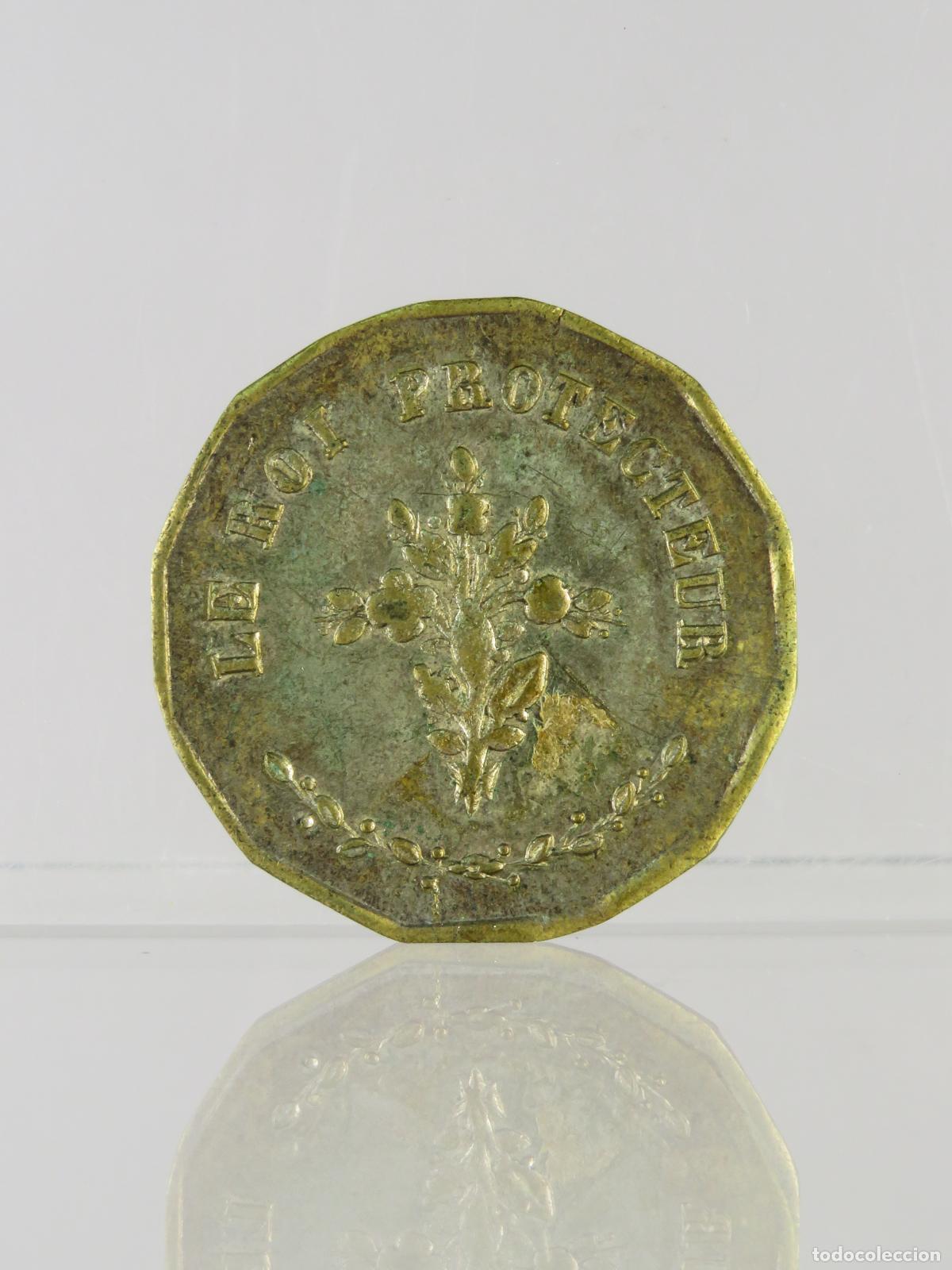 Medallas tem&aacute;ticas: Medalla Soci&eacute;t&eacute; Royale Horticulture Par&iacute;s Le Roi Protecteur hacia 1835