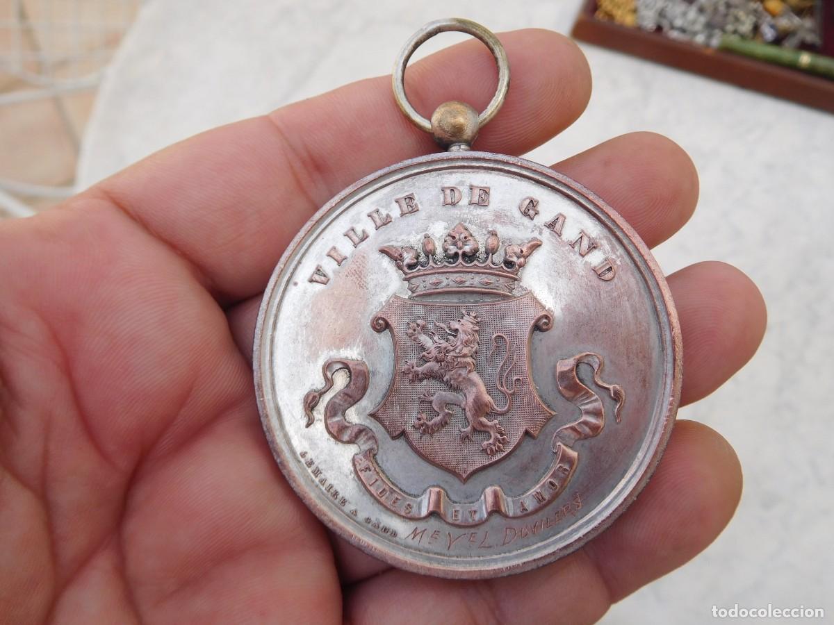 Medallas tem&aacute;ticas: Medalla de cobre plateado Ville de Gand 1902