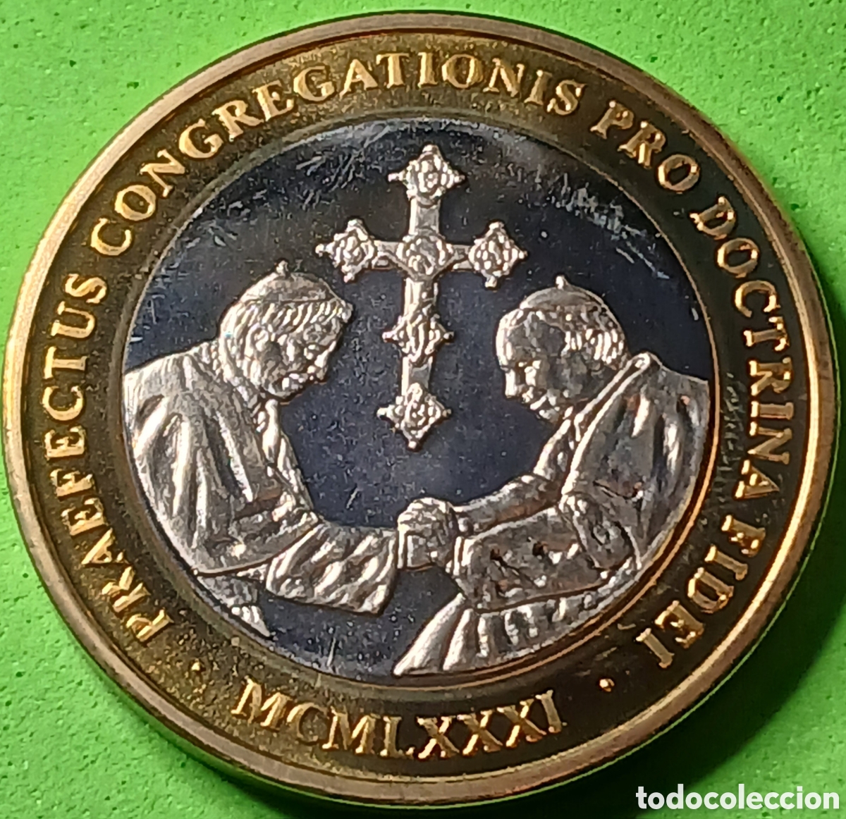 Medallas tem&aacute;ticas: Ciudad del Vaticano medalla conmemorativa de Joseph Ratzinger (BenedictoXVI) 1987