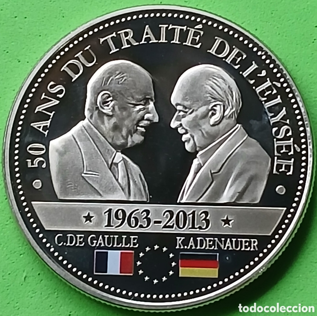 Medallas tem&aacute;ticas: Francia medalla conmemorativa 50&deg; aniversario del Tratado del El&iacute;seo 2013