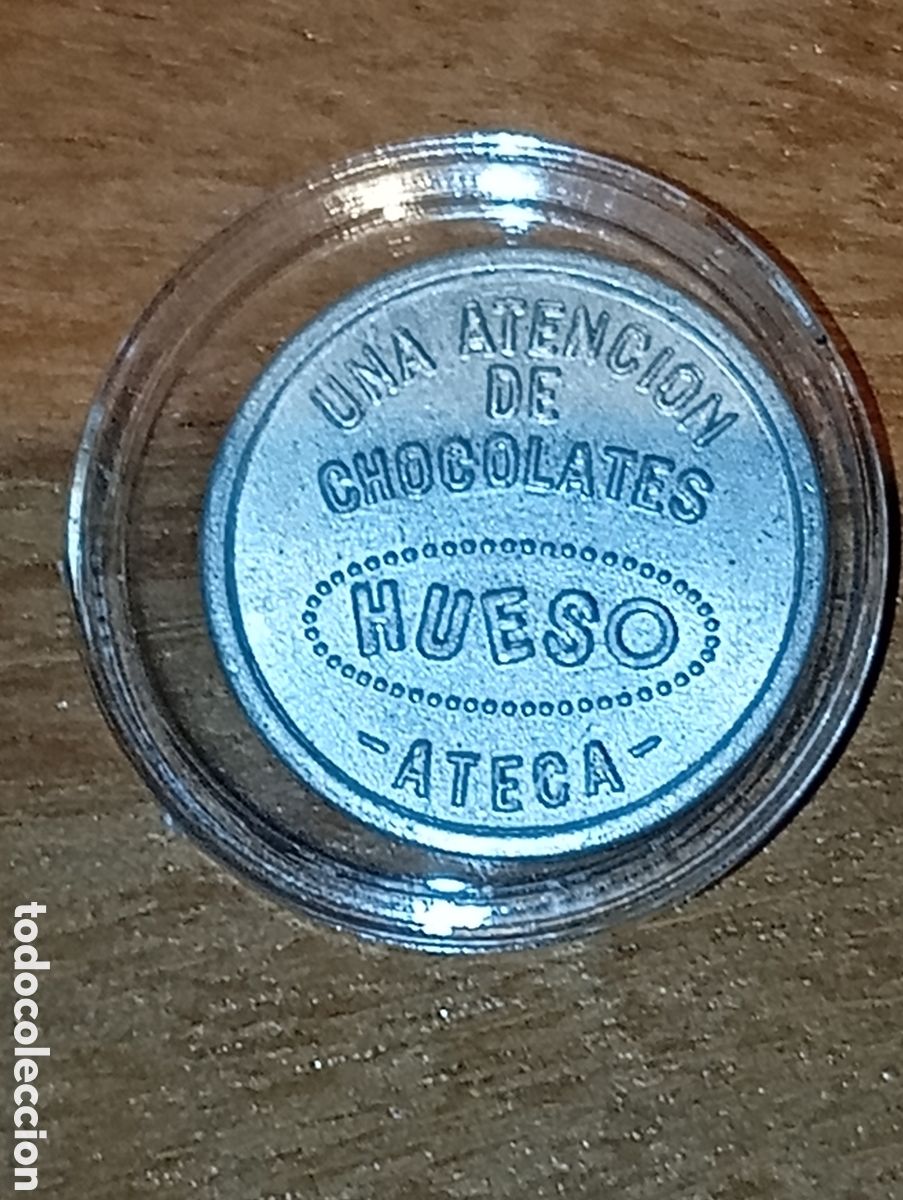 Medallas tem&aacute;ticas: FICHA TOKEN PREMIUN CHOCOLATES HUESO - HUESITOS ATECA ZARAGOZA - DIFICIL