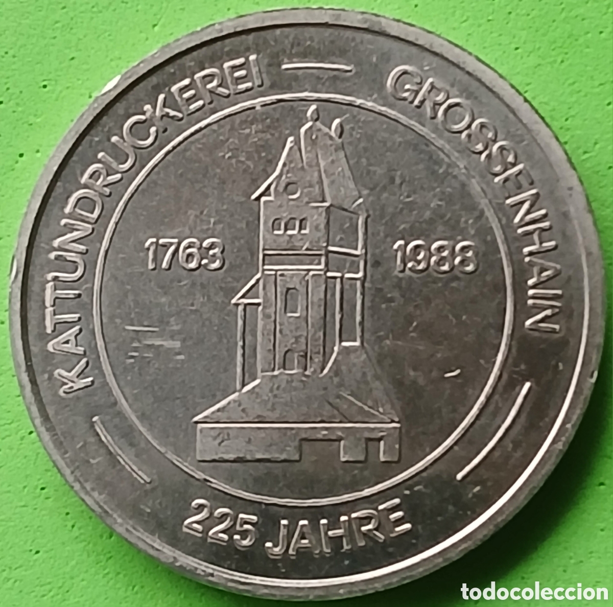 Medallas tem&aacute;ticas: Alemania Sajonia 225&deg; aniversario de Fabrica Textil en Grossenhain 1988