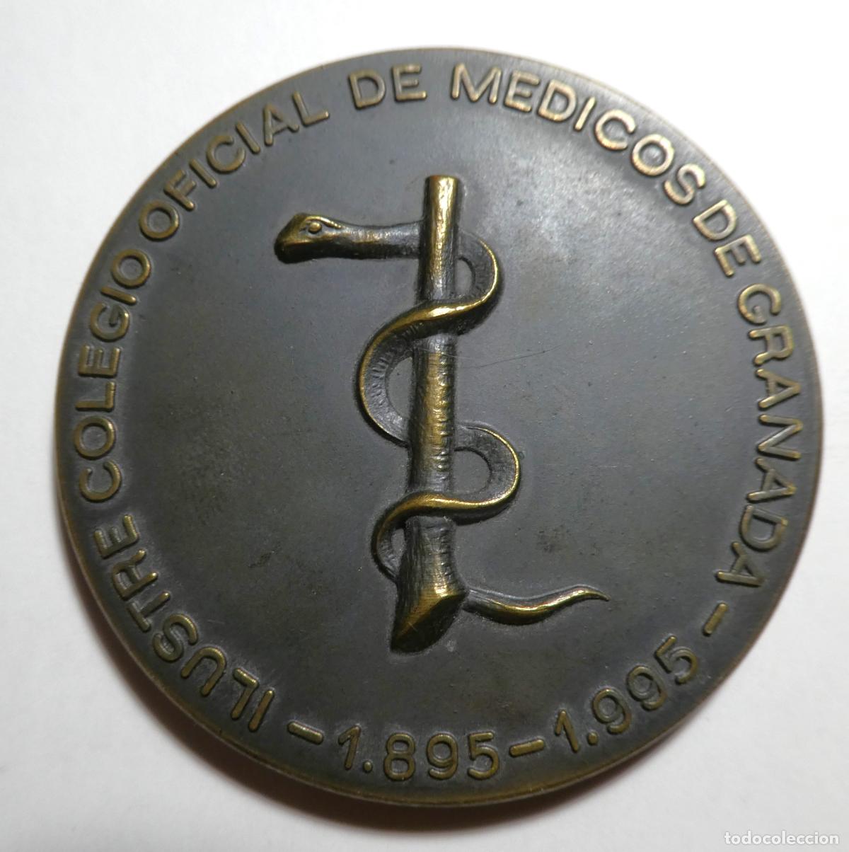 Medallas tem&aacute;ticas: MEDALLA DE BRONCE CONMEMORATIVA ILUSTRE COLEGIO OFICIAL DE MEDICOS DE GRANADA 1895/1995