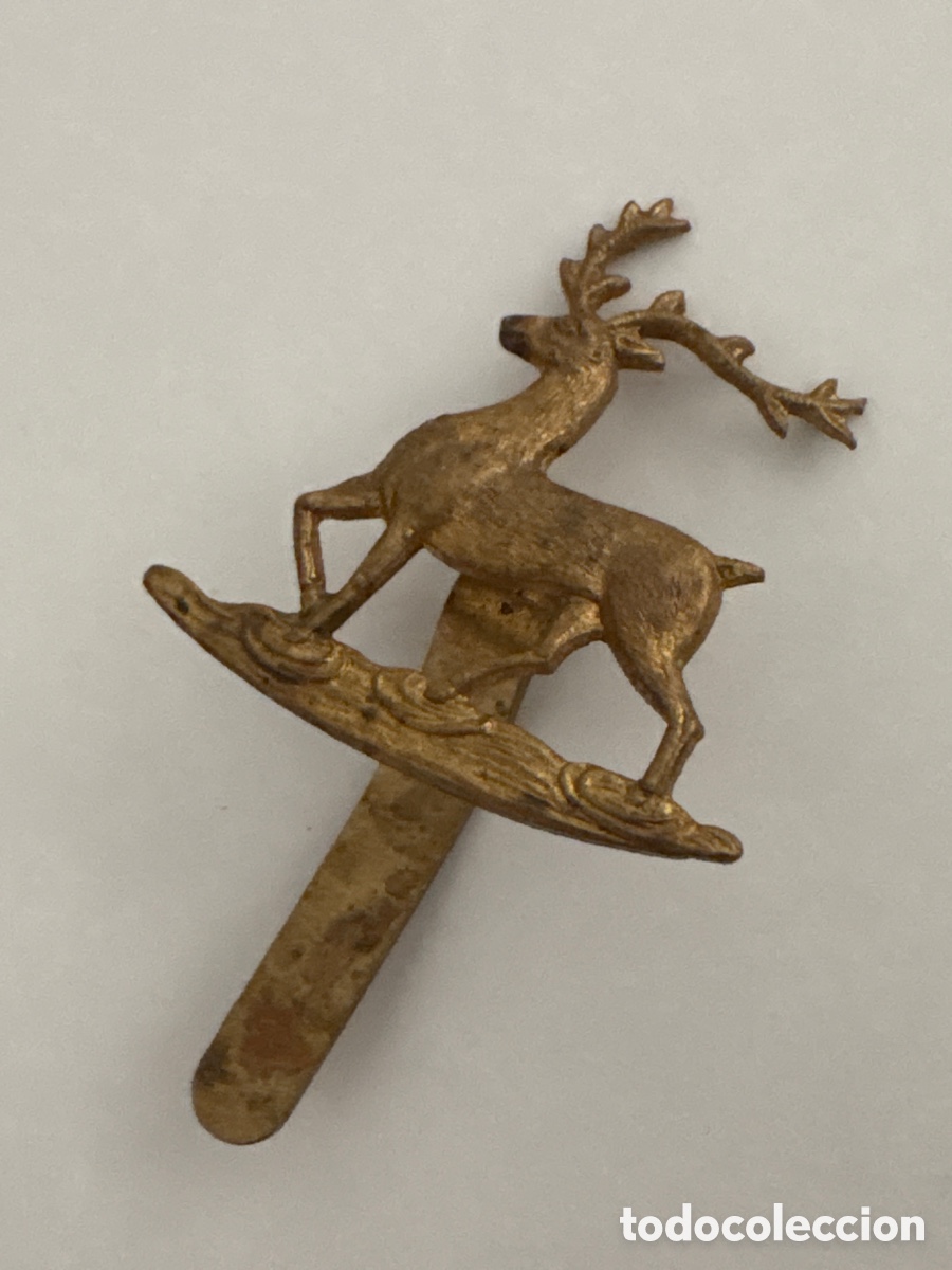 Medallas tem&aacute;ticas: Emblema insignia medalla gorra militar ( Inglaterra militar&iacute;a escarapela British CIERVO )