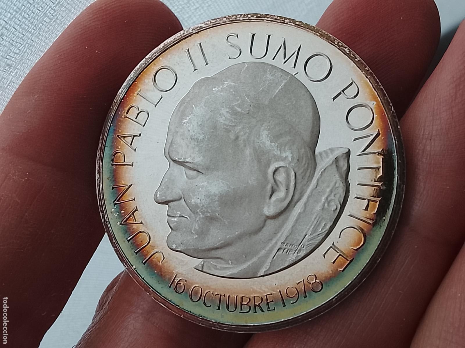 Medallas tem&aacute;ticas: Juan Pablo II. Medalla de plata pura 999