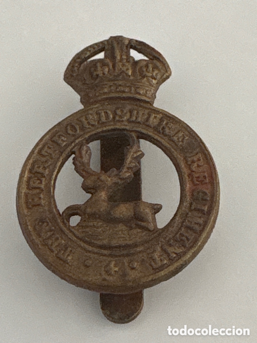 Medallas tem&aacute;ticas: Insignia emblema gorra militar ( escarapela cap badge British the hetford hireb )