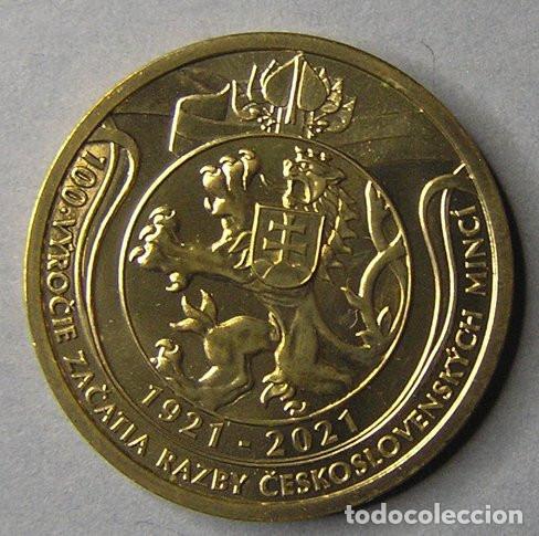 Medallas tem&aacute;ticas: MEDALLA CONMEMORATIVA DEL CENTENARIO DE LA ACU&Ntilde;ACION DE MONEDAS CHECOSLOVACAS (1921-2021)
