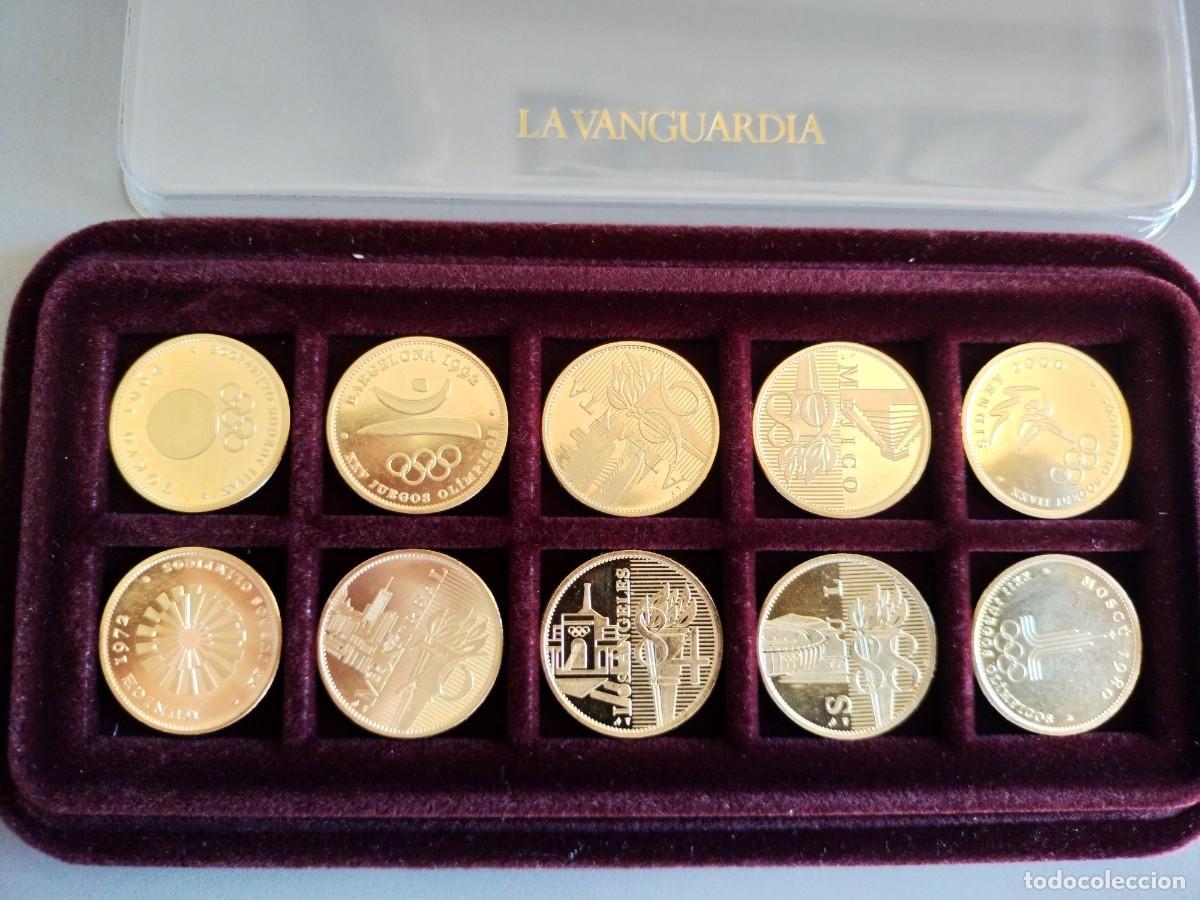 Medallas tem&aacute;ticas: COLECCI&Oacute;N MONEDAS DE LAS OLIMPIADAS BA&Ntilde;ADAS EN ORO EDITADAS POR LA VANGUARDIA Y LAMAS BOLA&Ntilde;O.