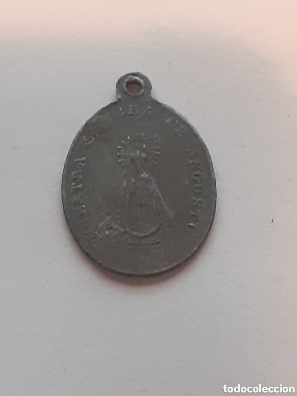 Medallas tem&aacute;ticas: NUESTRA SE&Ntilde;ORA DE ANGOSTO. ALAVA. MUY ANTIGUA MEDALLA FINALES S. XIX. REVERSO