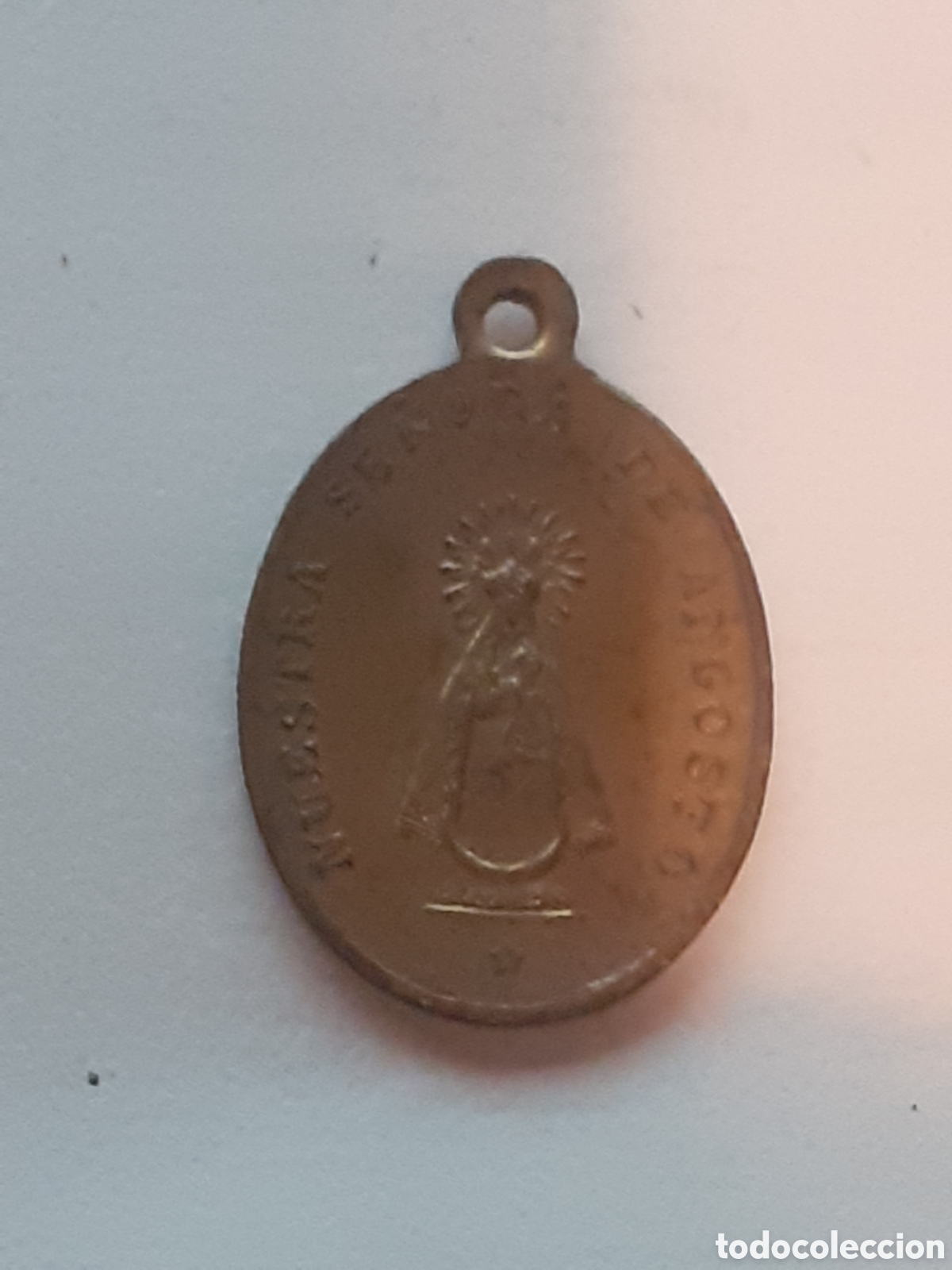 Medallas tem&aacute;ticas: NUESTRA SE&Ntilde;ORA DE ANGOSTO. ALAVA. MUY ANTIGUA MEDALLA FINALES S. XIX. REVERSO SAN PABLO DE LA CRUZ