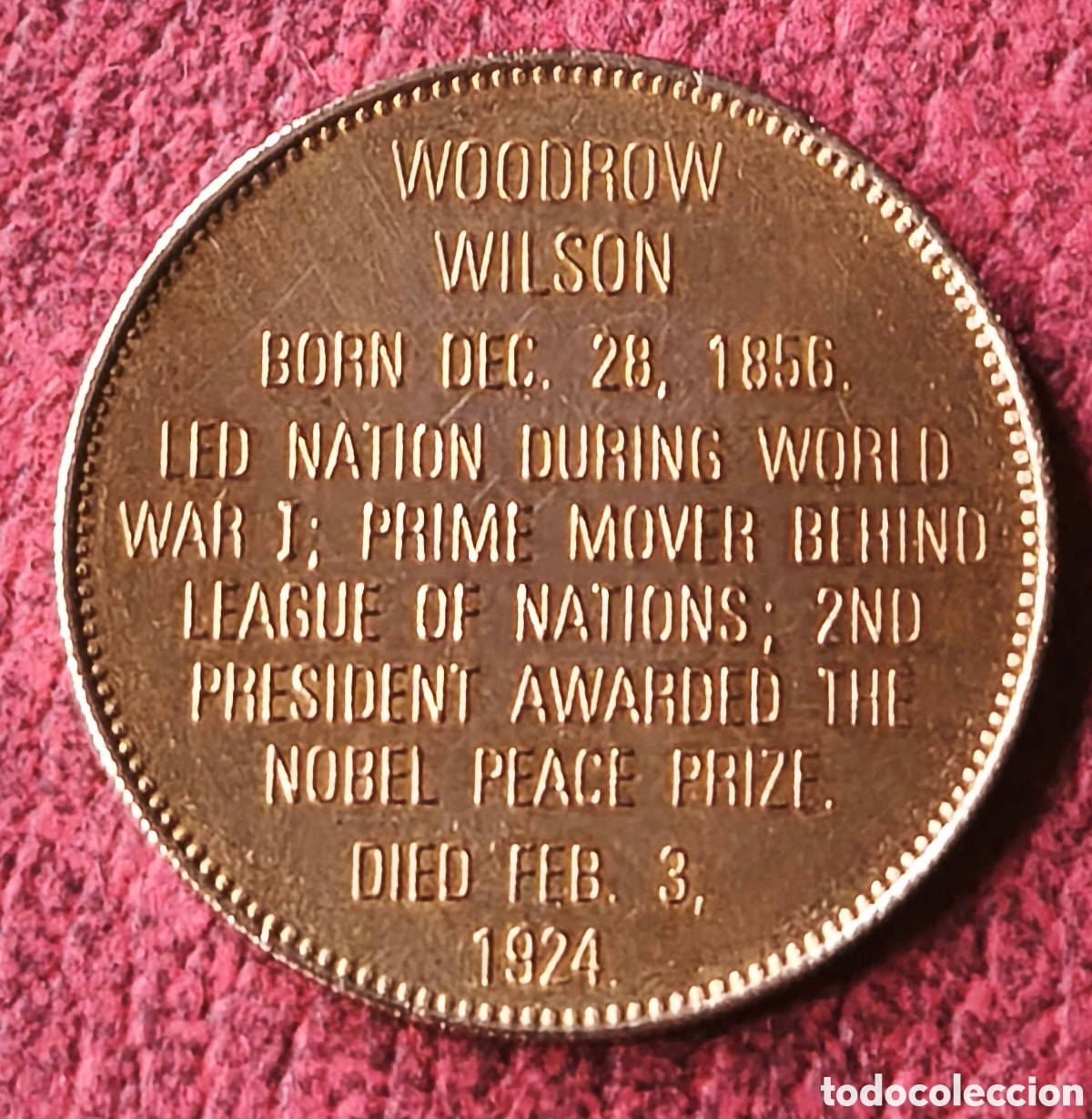 Medallas tem&aacute;ticas: EEUU. 1992. Token. Wilson - Foto 2