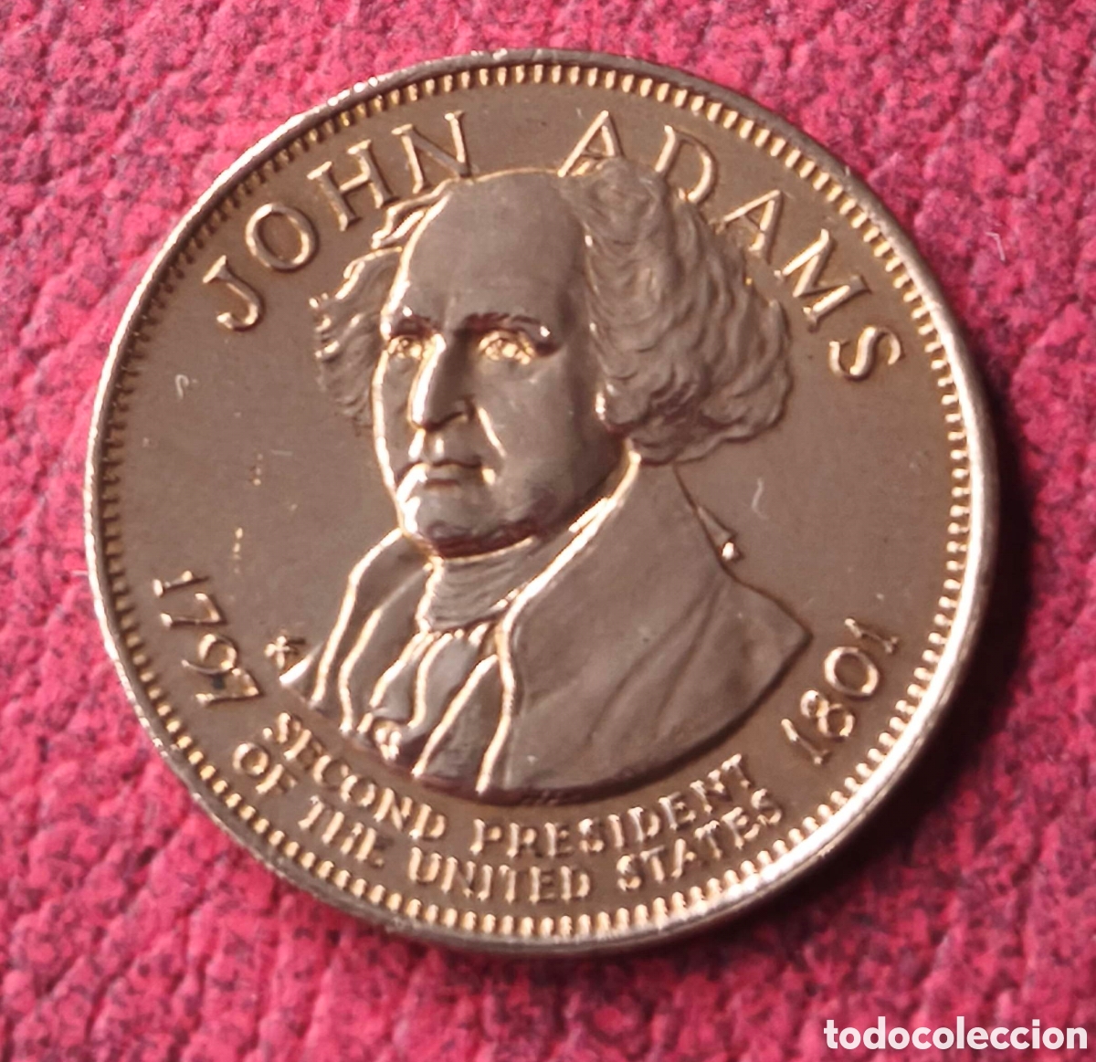 Medallas tem&aacute;ticas: EEUU. 1992. Token. Adams