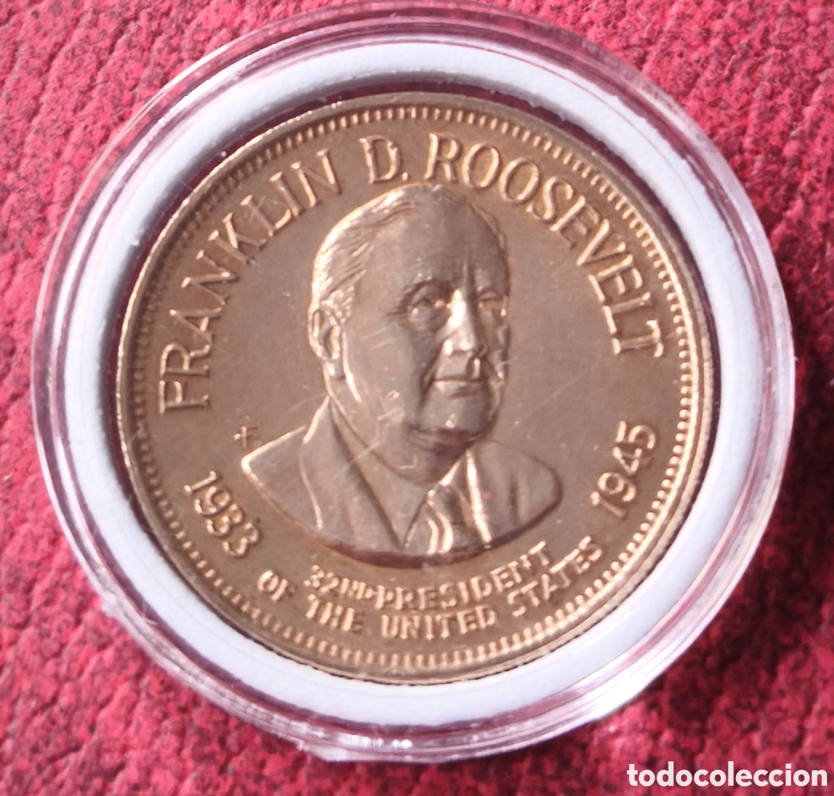 Medallas tem&aacute;ticas: EEUU. 1992. Token. Roosevelt - Foto 3