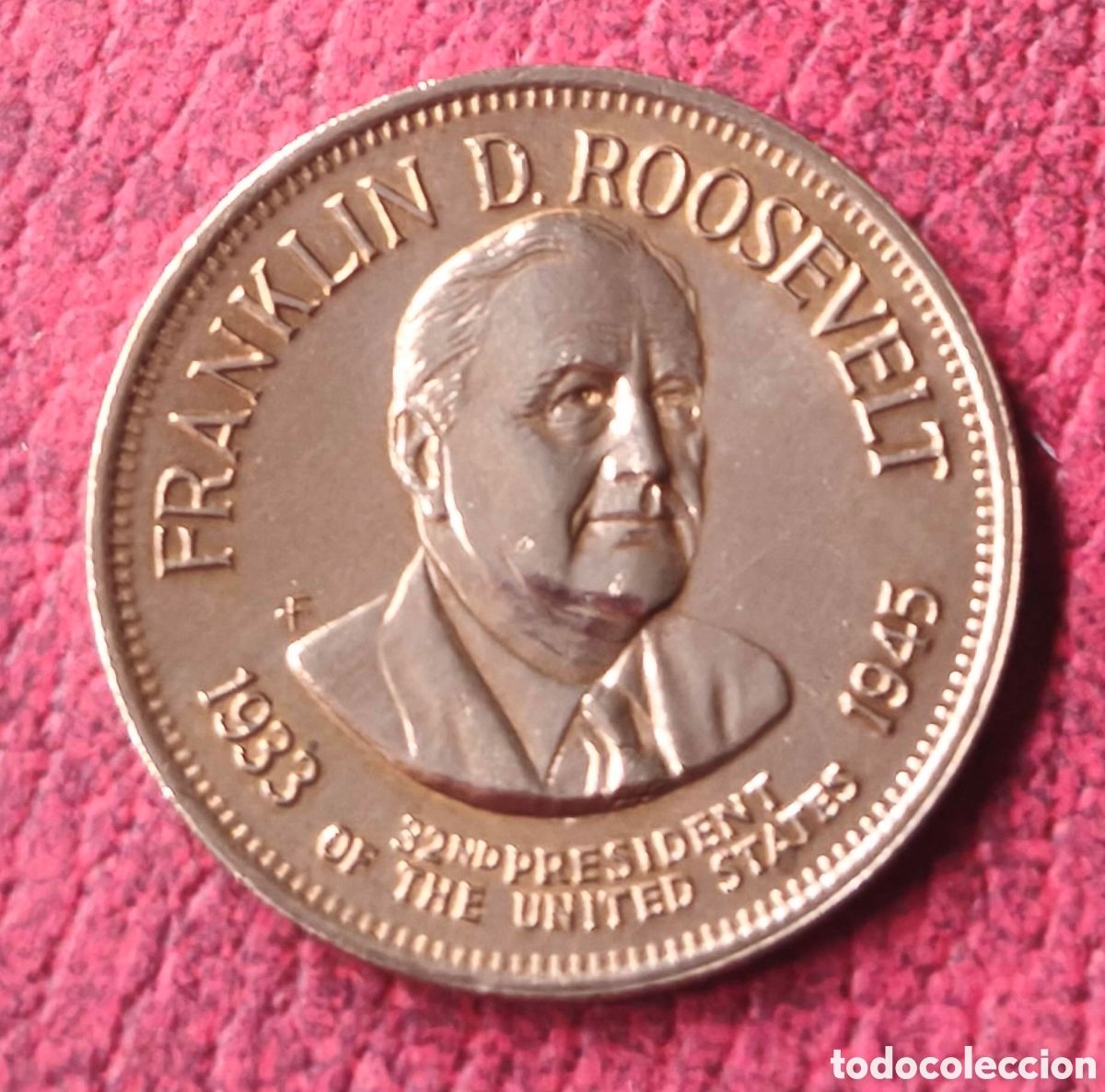 Medallas tem&aacute;ticas: EEUU. 1992. Token. Roosevelt - Foto 1