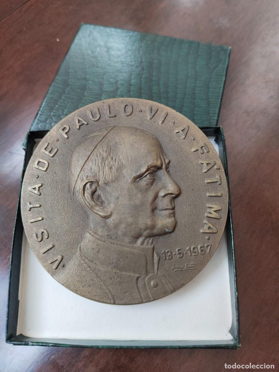 Thematische Medaillen: Medalla conmemorativa Visita Papa Pablo VI a F&aacute;tima. 1967. Portugal.