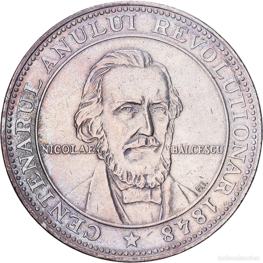 M&eacute;dailles th&eacute;matiques: [#1547682] Ruman&iacute;a, medalla, Nicolae Balcescu, 1948, Plata, MBC+