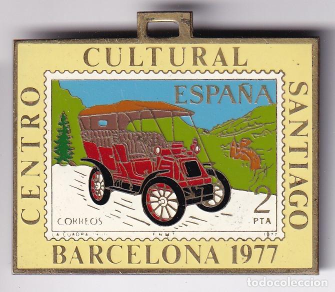 Thematic medals: MEDALLA CENTRO CULTURAL SANTIAGO DE BARCELONA DEL A&Ntilde;O 1977 - SELLO-STAMP