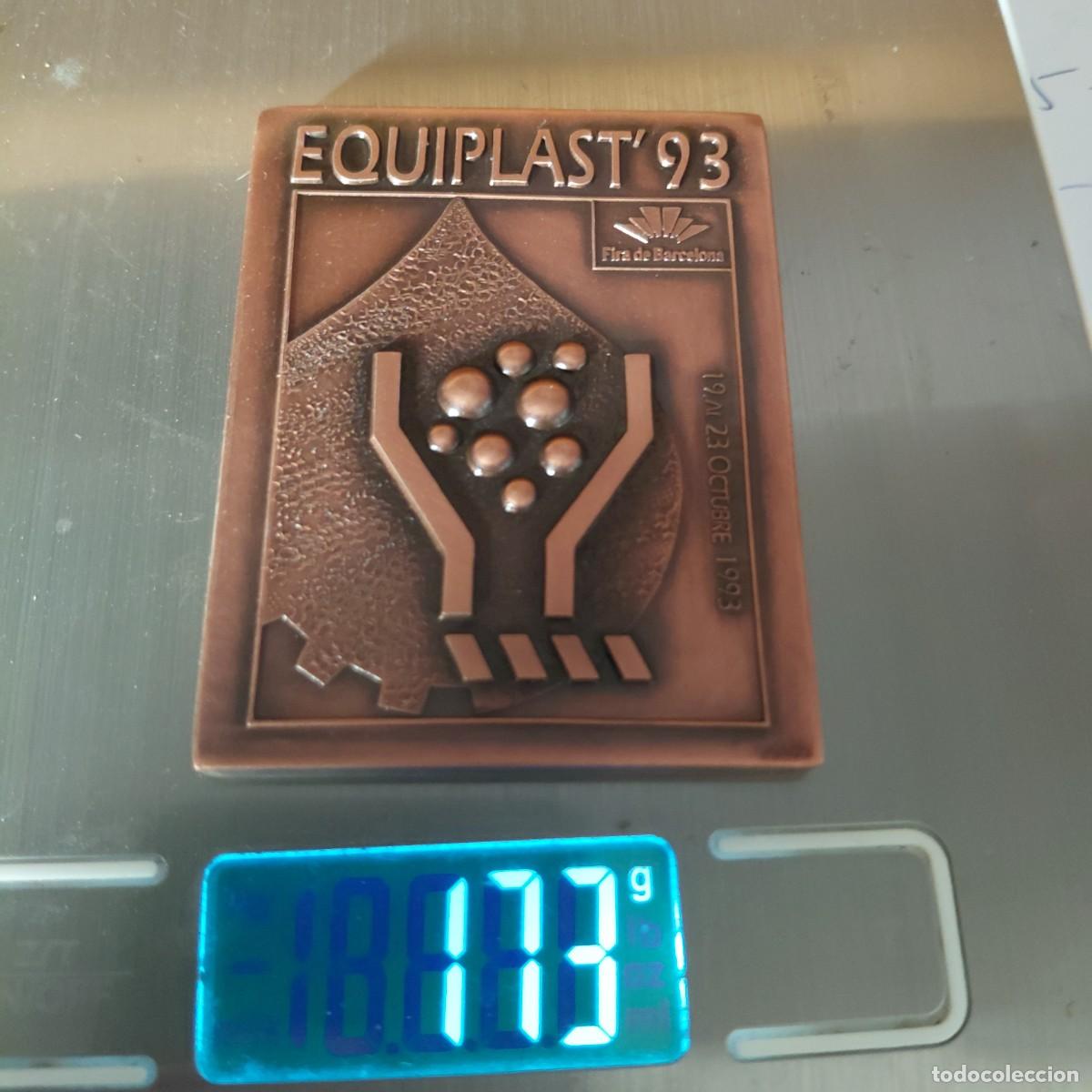 M&eacute;dailles th&eacute;matiques: MEDALLA - Feria de Barcelona EQUIPLAST 93 - pesa 173 gr