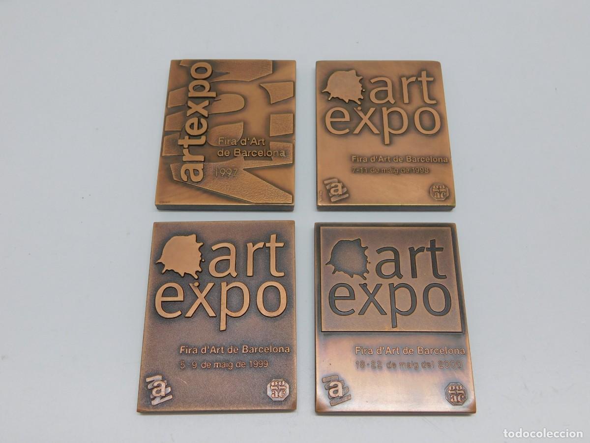 Medaglie tematiche: 4 MEDALLAS DE BRONCE - ARTEXPO FERIA DE ARTE DE BARCELONA
