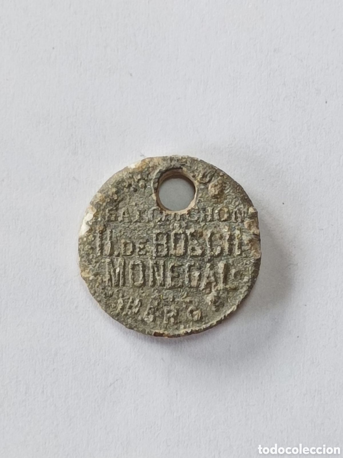 Medallas tem&aacute;ticas: SALCHICH&Oacute;N EL LEON. HIJOS DE BOSCH MONEGAL. ANTIGUO SELLO DE PLOMO O MARCHAMO. PRECINTO.