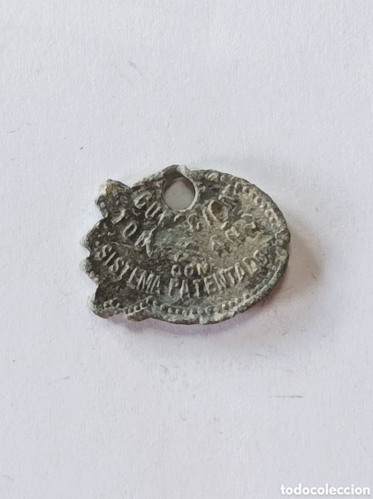 Medallas tem&aacute;ticas: EMBUTIDOS LA SIBERIA. VICH. ANTIGUO SELLO DE PLOMO O MARCHAMO. PRECINTO.