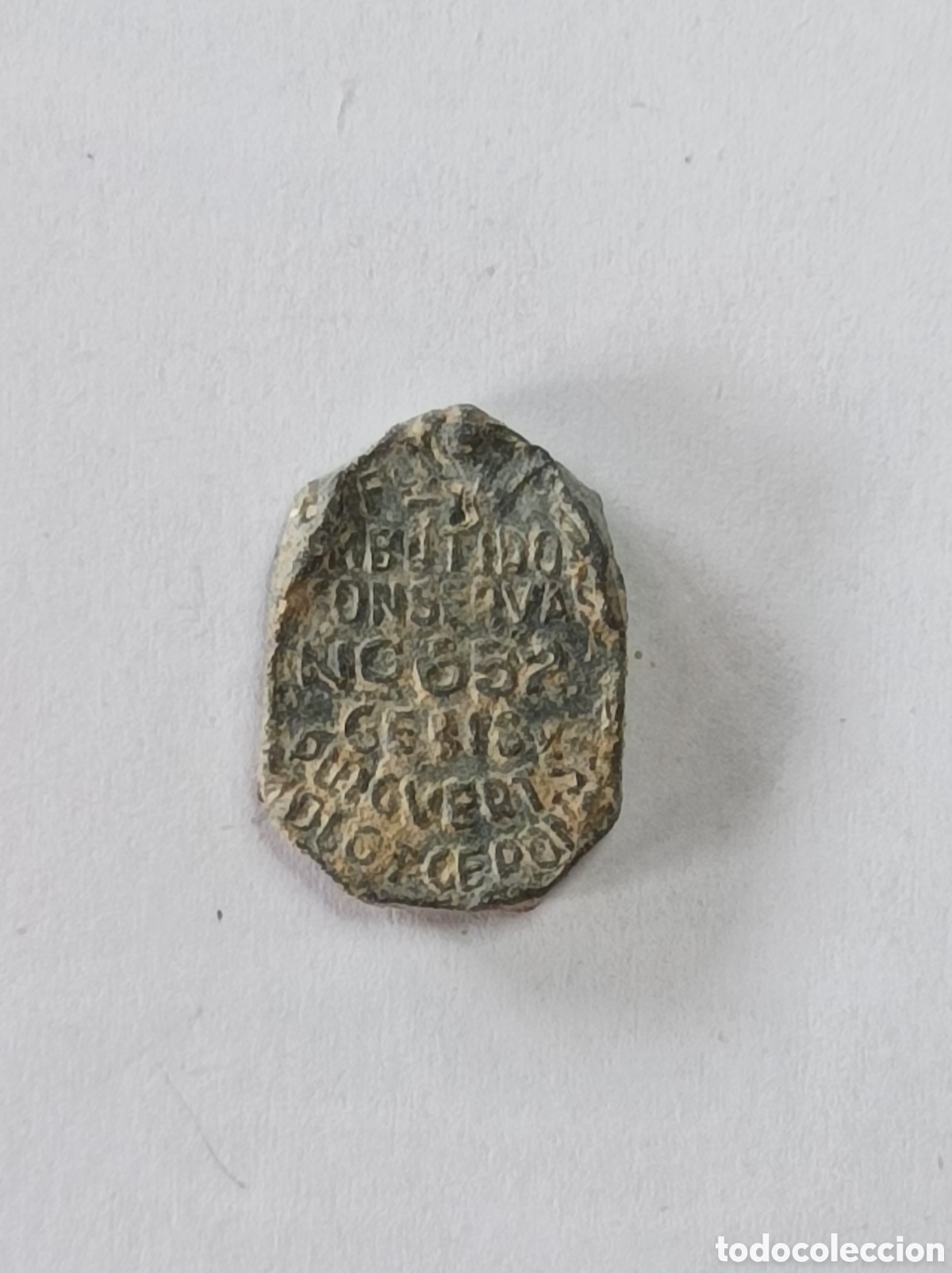 Medallas tem&aacute;ticas: EMBUTIDOS PUIGVERT. OLOT. ANTIGUO SELLO DE PLOMO O MARCHAMO. PRECINTO.