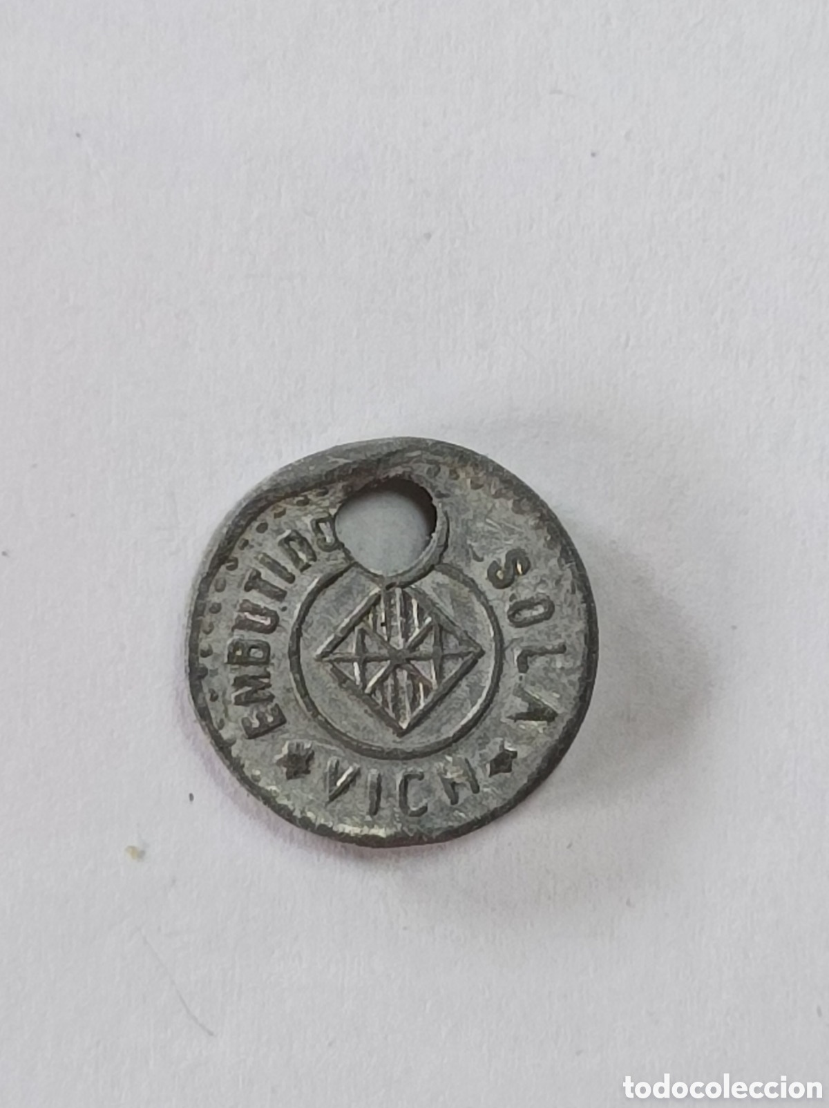 Medaglie tematiche: EMBUTIDOS SOLA. VICH. ANTIGUO SELLO DE PLOMO O MARCHAMO. PRECINTO.